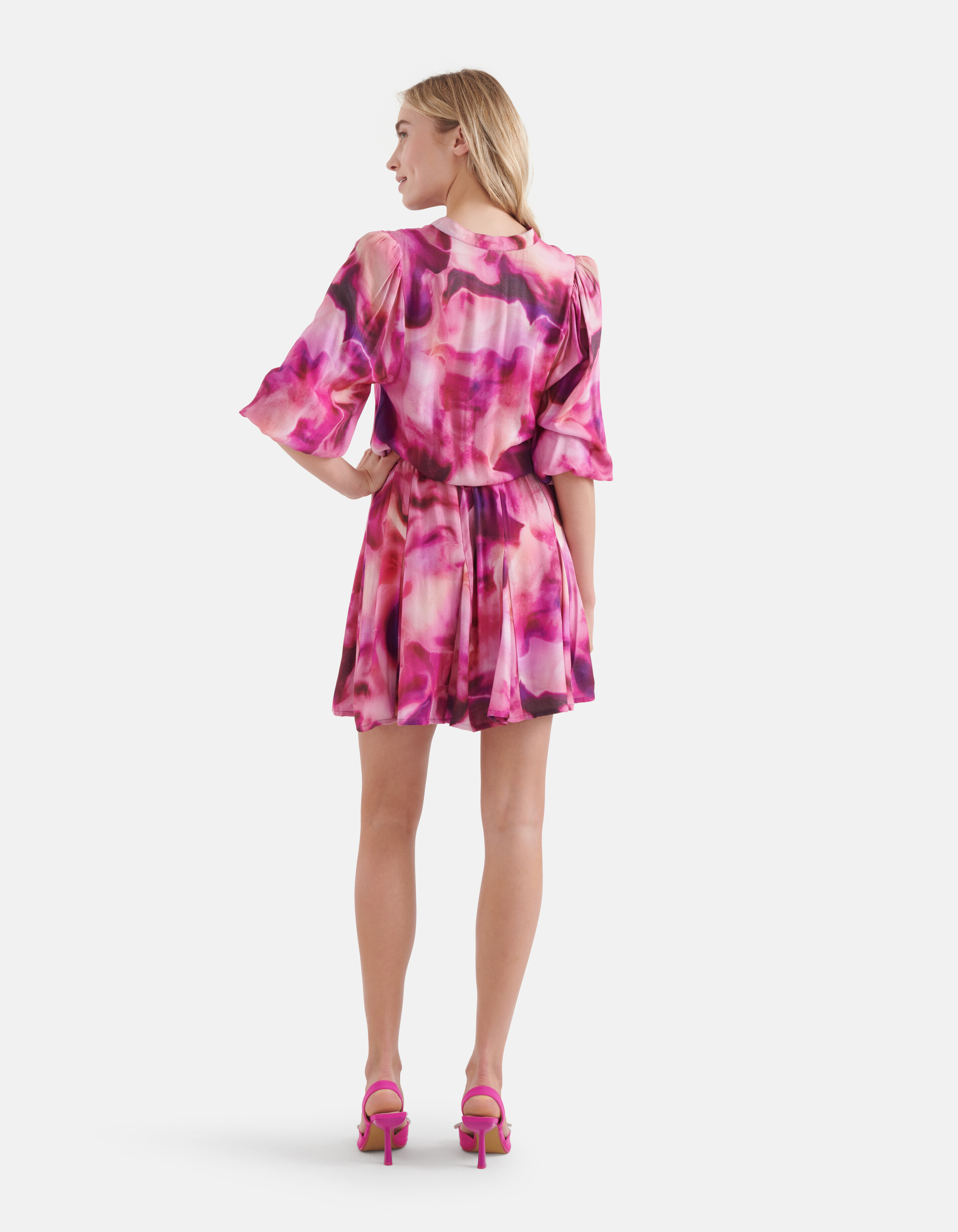 Tie Dye Print Kleid Pink von Nicolette SHOEBY WOMEN
