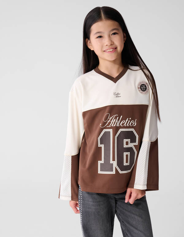 Sportliches Jersey-Longsleeve Braun SHOEBY GIRLS