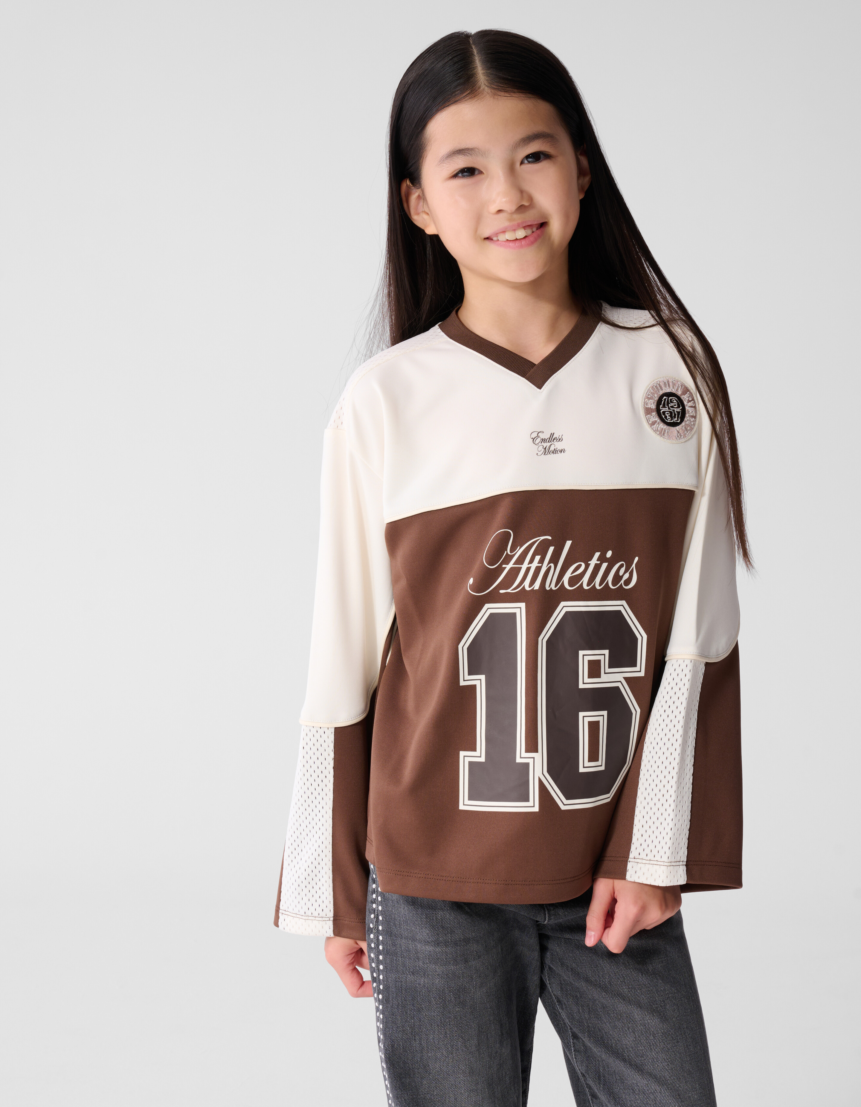 Sportliches Jersey-Longsleeve Braun SHOEBY GIRLS