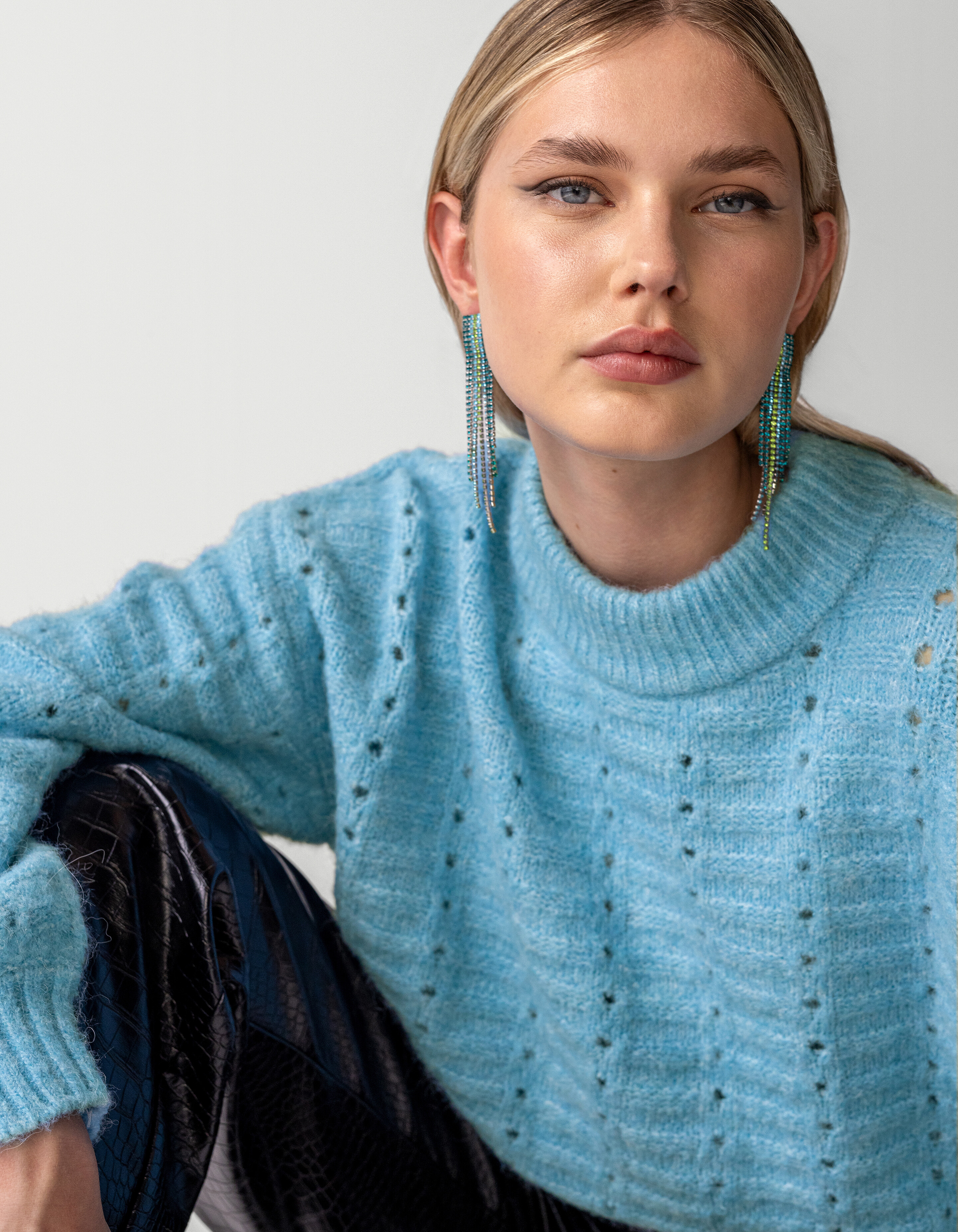 Kabelpullover hellblau SHOEBY WOMEN