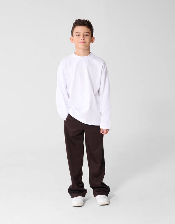 Basic Langarmshirt Wei&szlig; SHOEBY BOYS