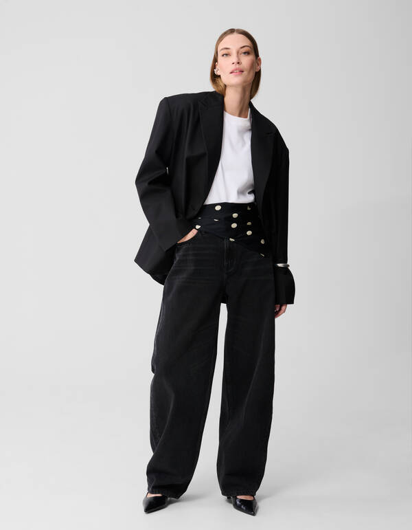 Baggy-Fit-Jeans, Dunkelgrau SHOEBY WOMEN