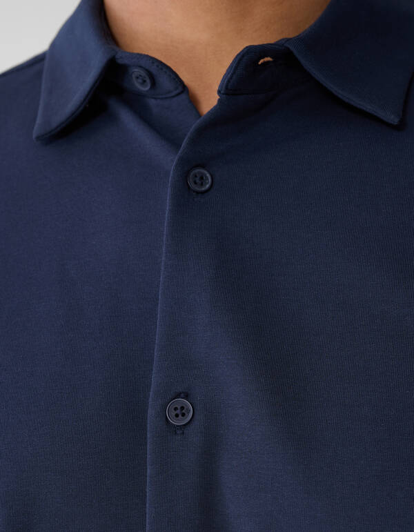 Jersey Langarmshirt Dunkelblau SHOEBY MEN