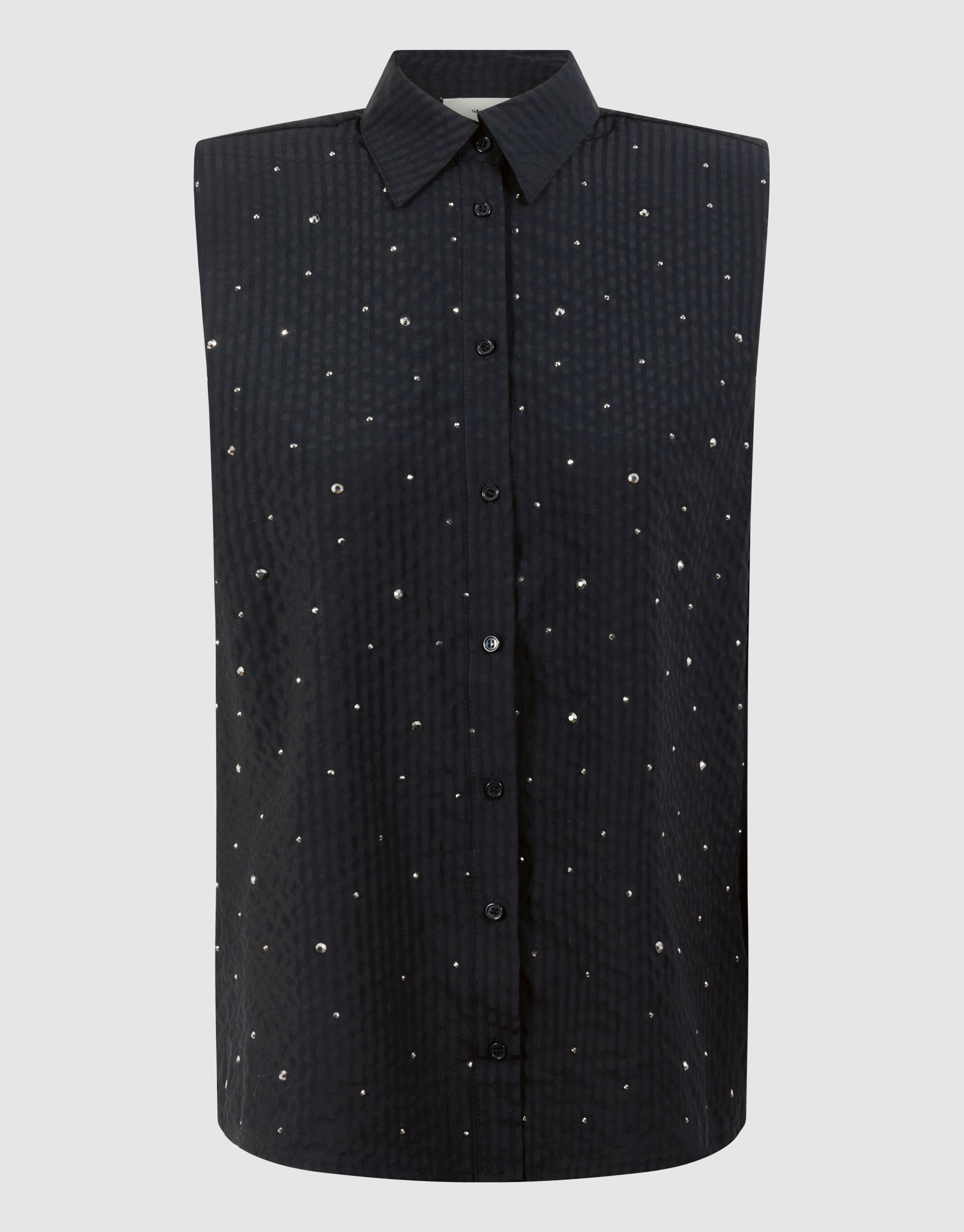 Strass-Streifenbluse Schwarz SHOEBY WOMEN