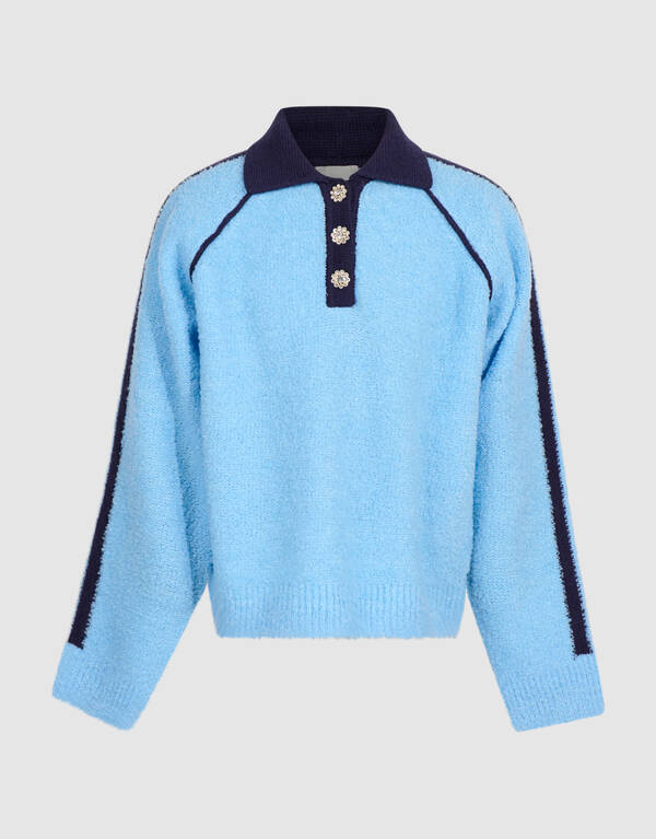 Raglan Strickpolo Hellblau SHOEBY GIRLS