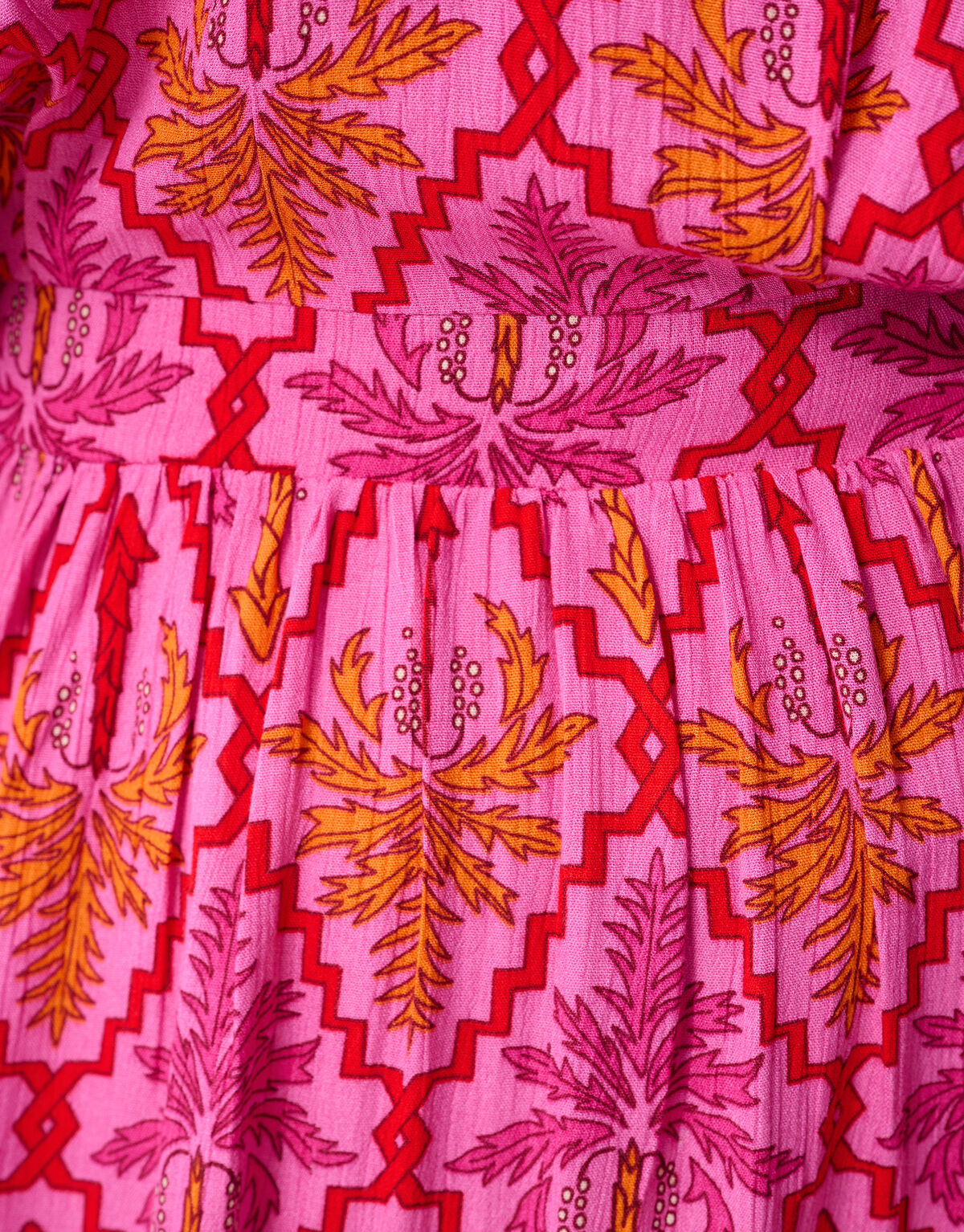 Bedrucktes Crinkle-Minikleid Rosa SHOEBY WOMEN