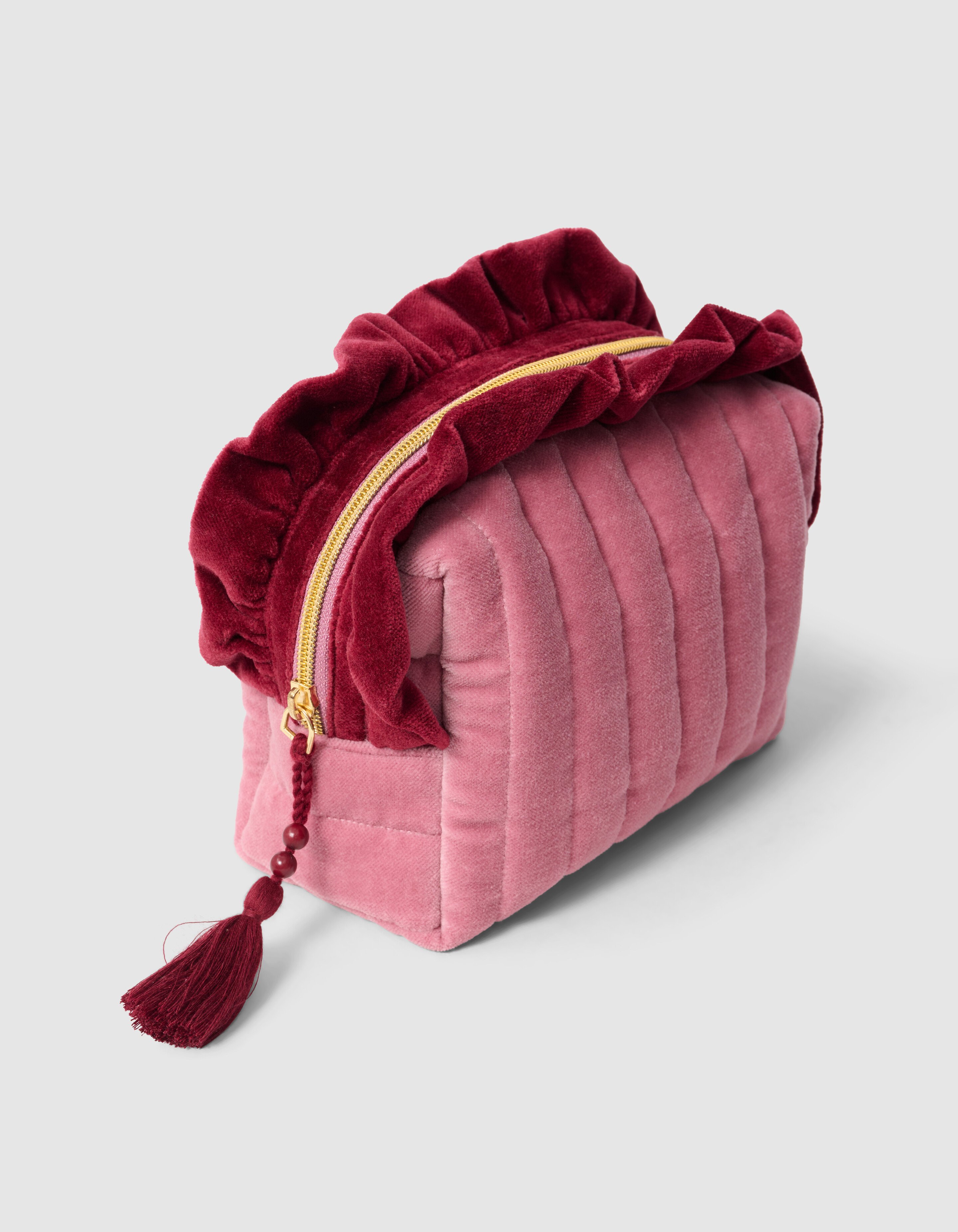 Velvet Make-up-Tasche Hellrosa SHOEBY ACCESSOIRES