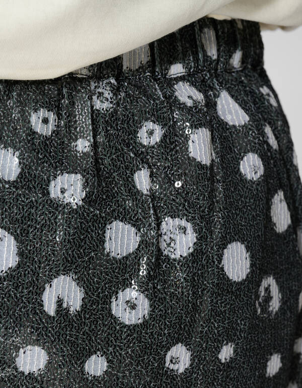 Polkadot Paillettenrock Schwarz SHOEBY GIRLS