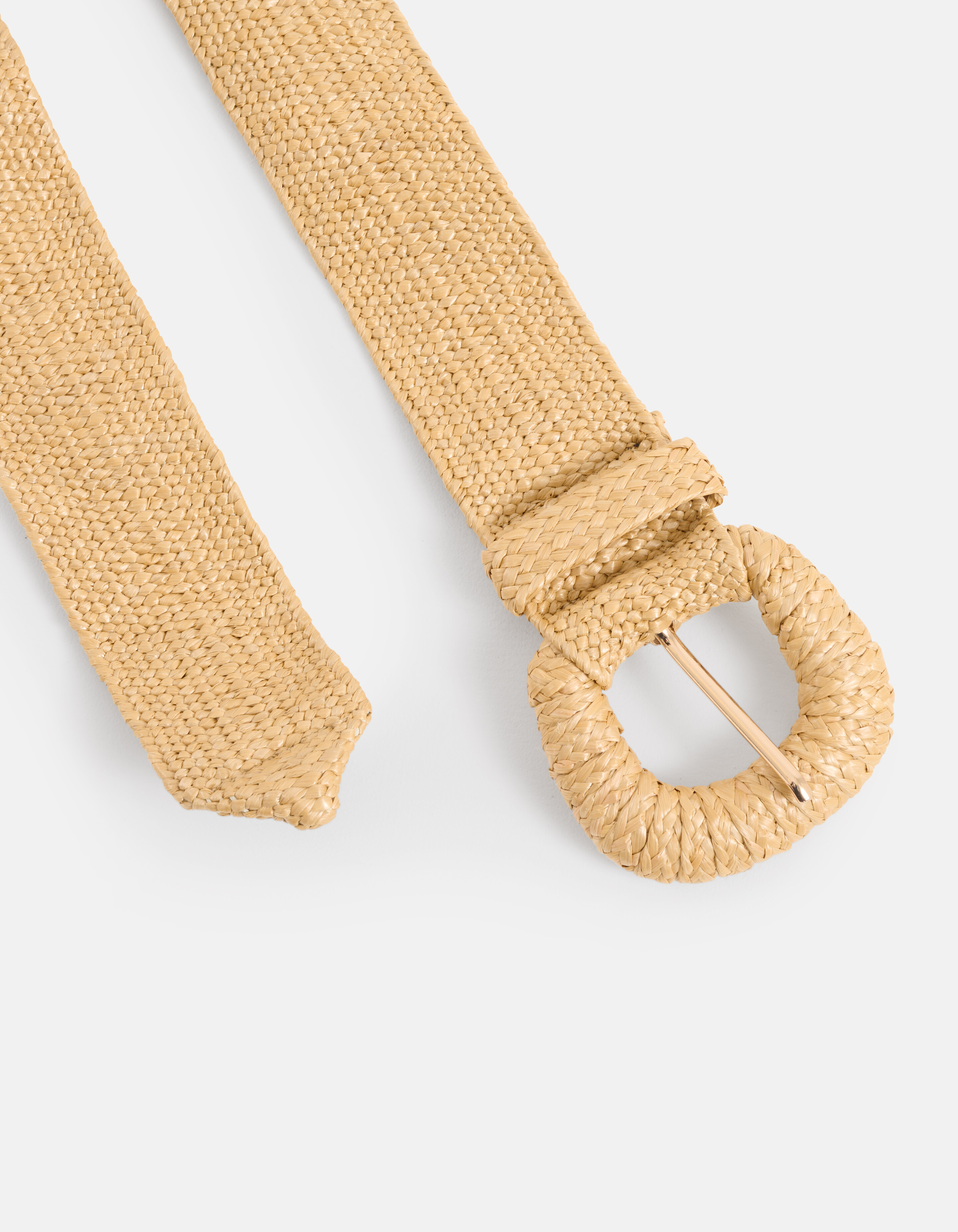 Breiter Raffia Gürtel Beige SHOEBY ACCESSOIRES