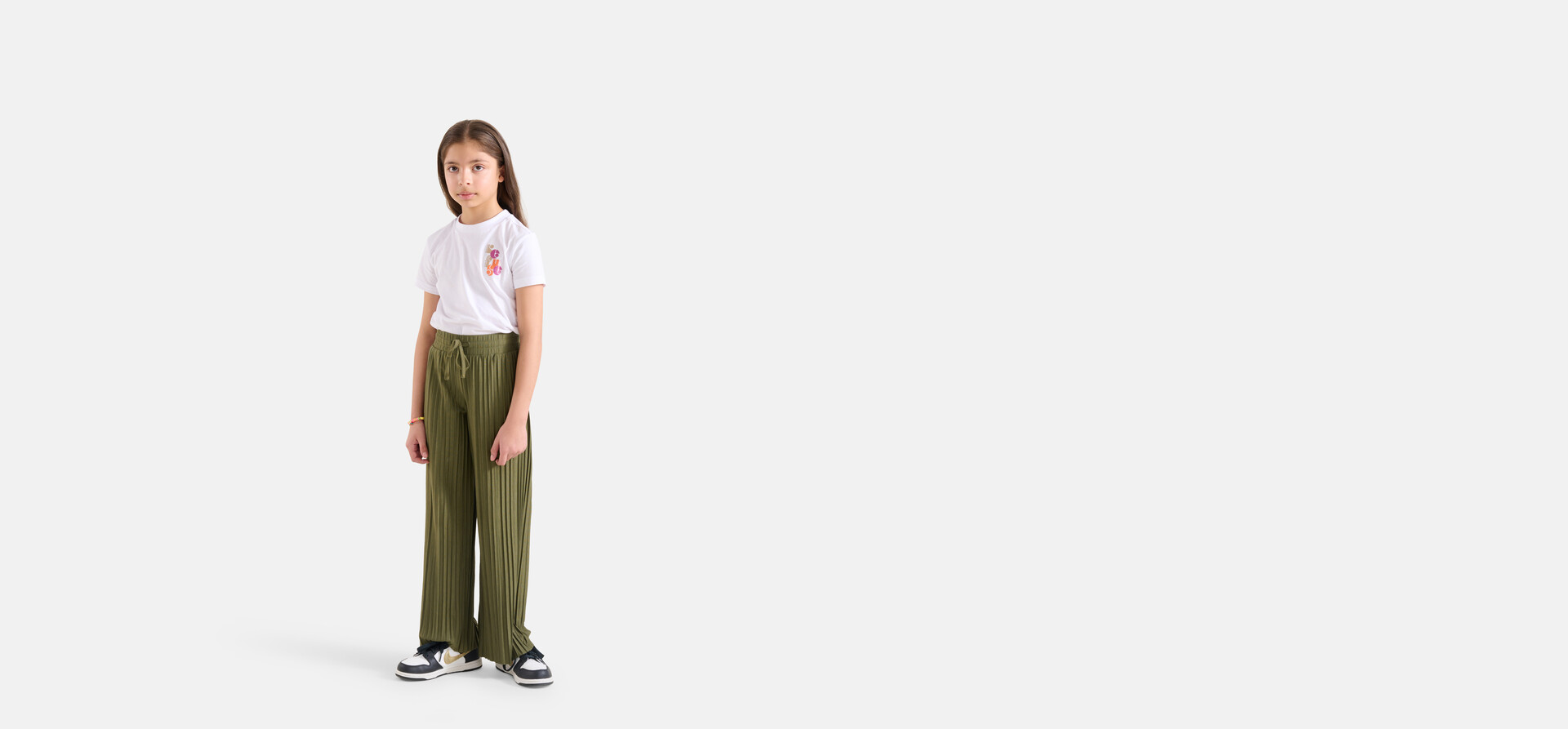Plisse Palazzo-Hose Dunkelgrün SHOEBY GIRLS