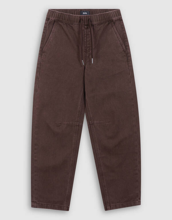Twill-Barrel-Fit Hose Dunkelbraun SHOEBY BOYS