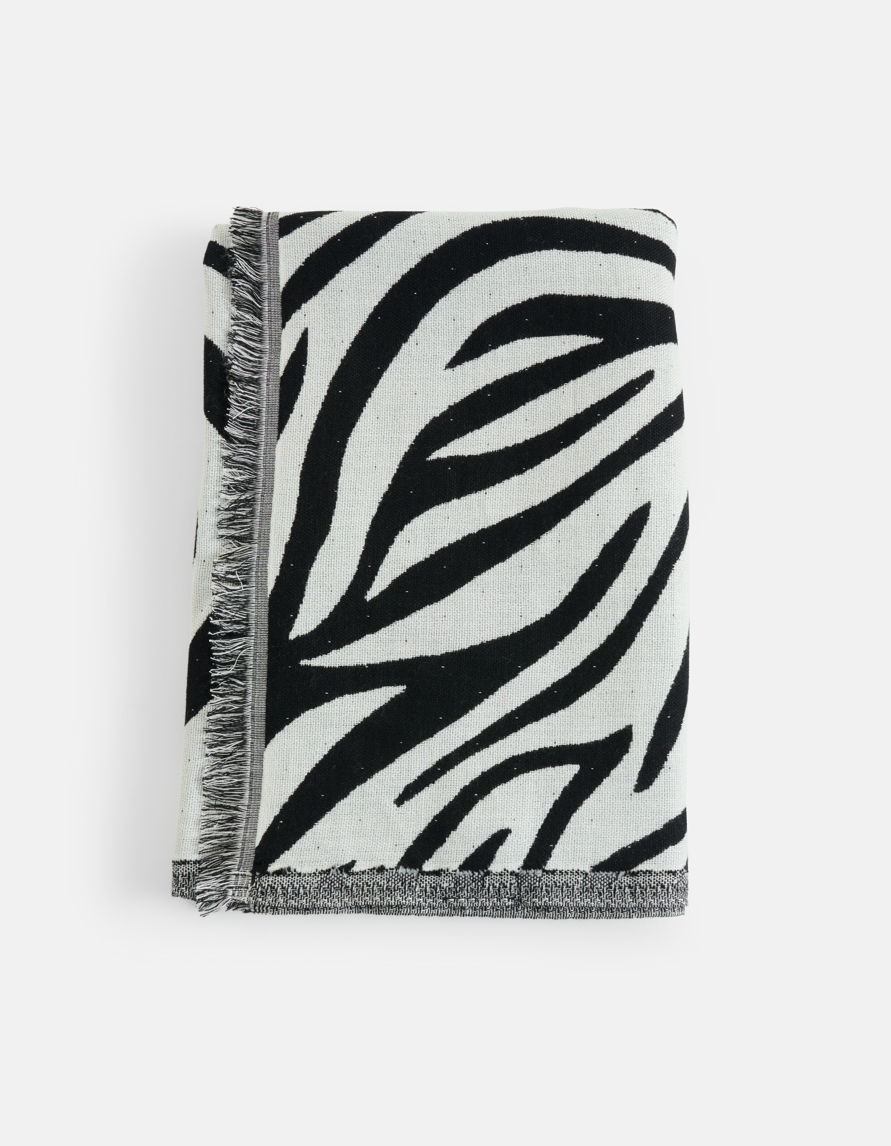 Zebra-Jacquard-Schal Schwarz/Weiß SHOEBY ACCESSOIRES