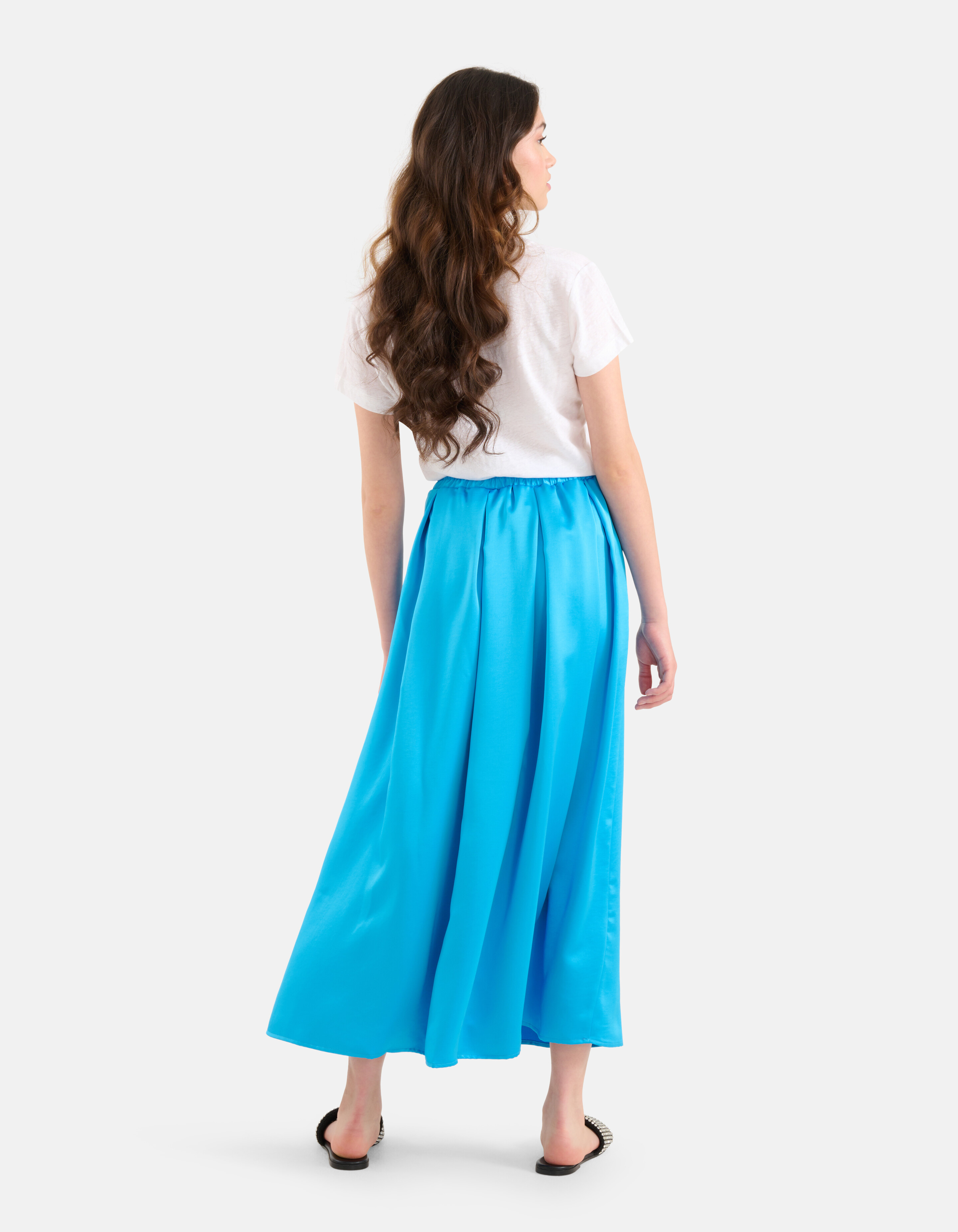 Satin Maxirock Blau SHOEBY WOMEN