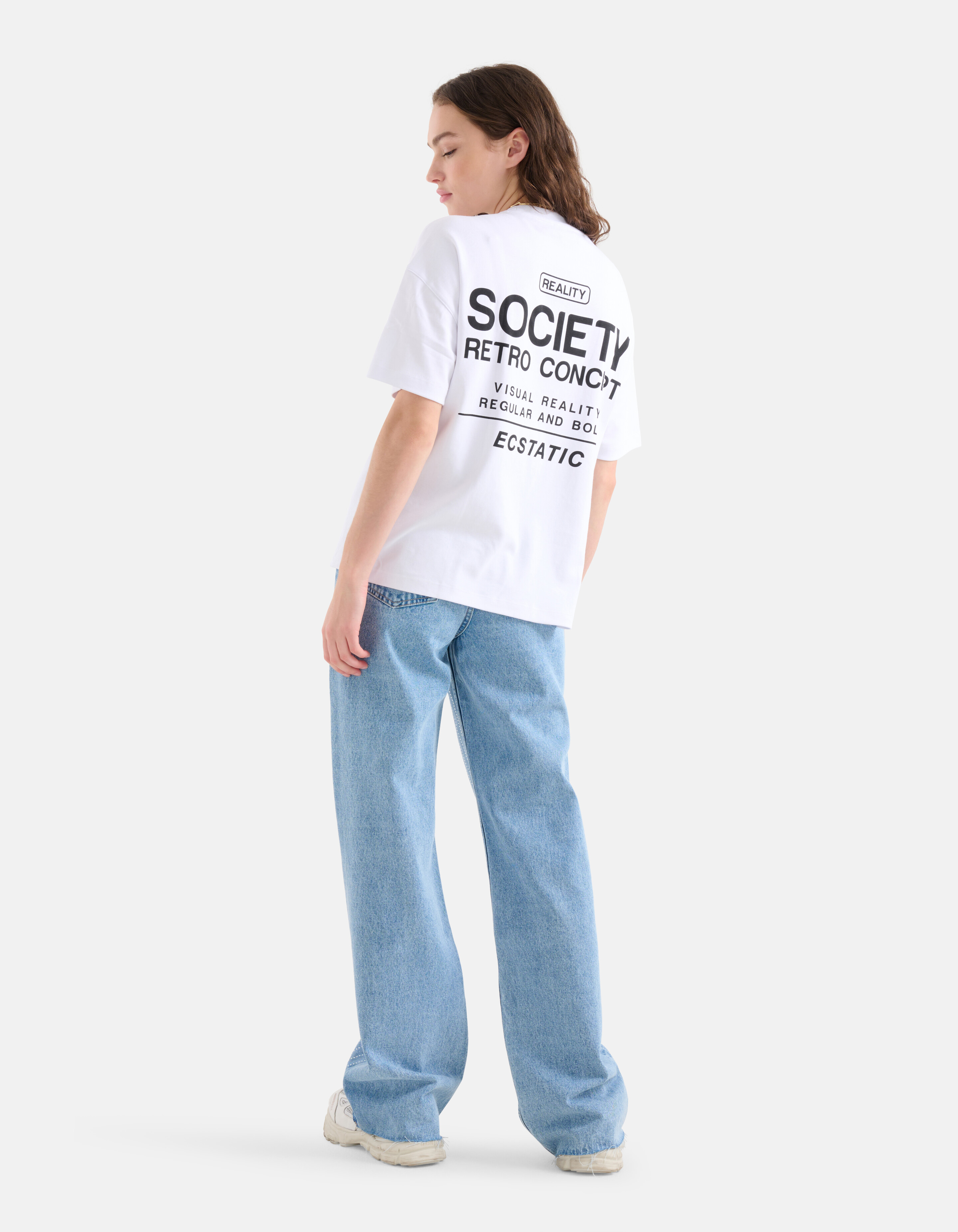 Society Artwork T-Shirt Weiß SHOEBY WOMEN
