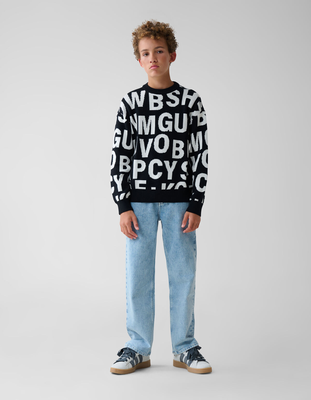 Typo Pullover Schwarz SHOEBY BOYS