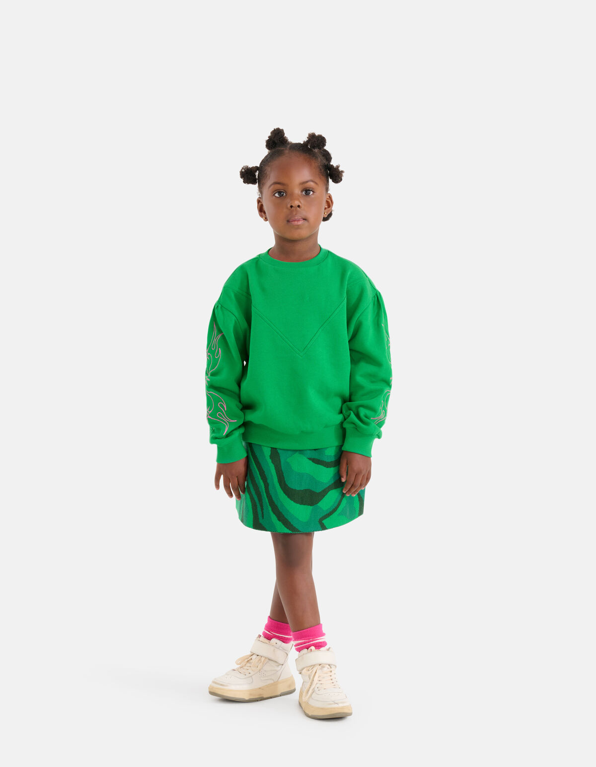 Pullover mit Stickerei Grün SHOEBY GIRLS