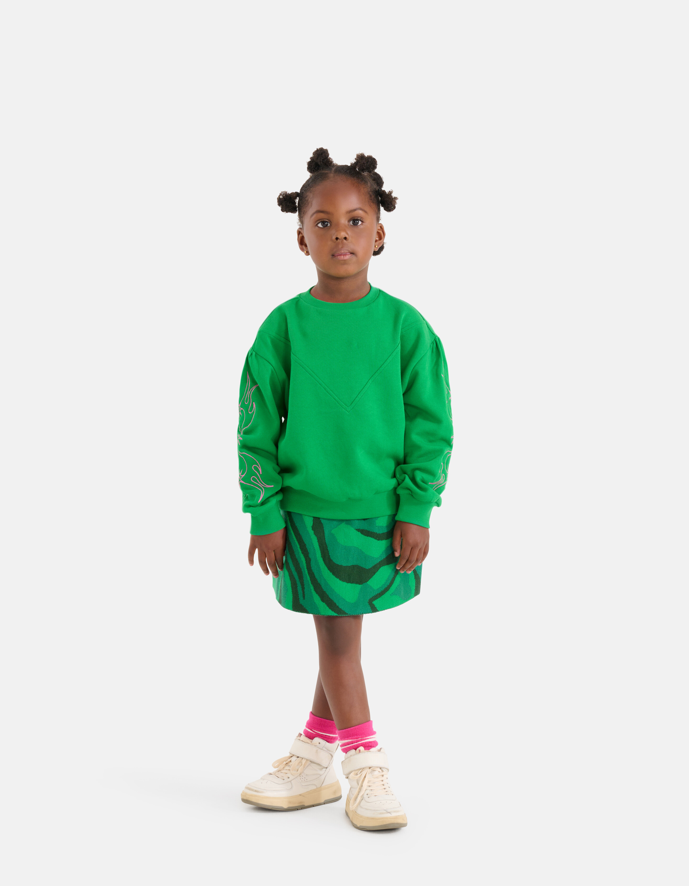Pullover mit Stickerei Grün SHOEBY GIRLS