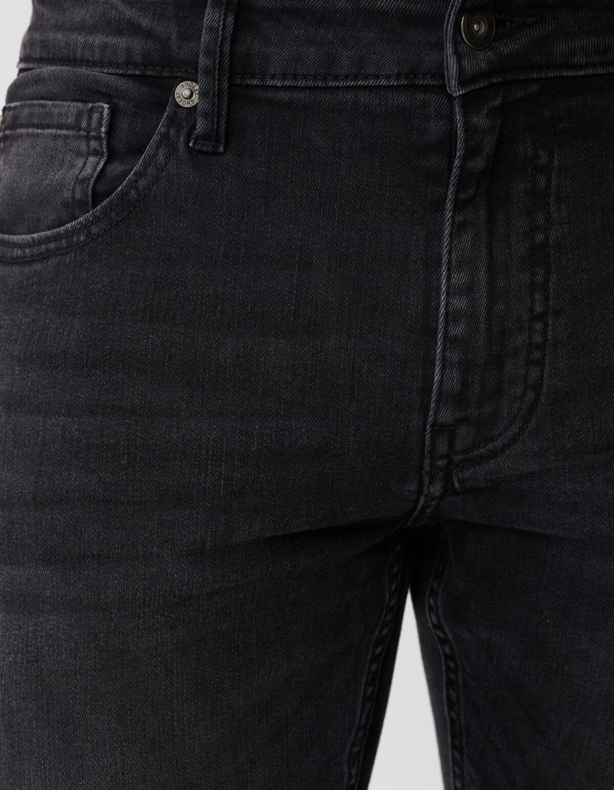 Slim Fit Jeans Gewaschen Schwarz L34 SHOEBY MEN