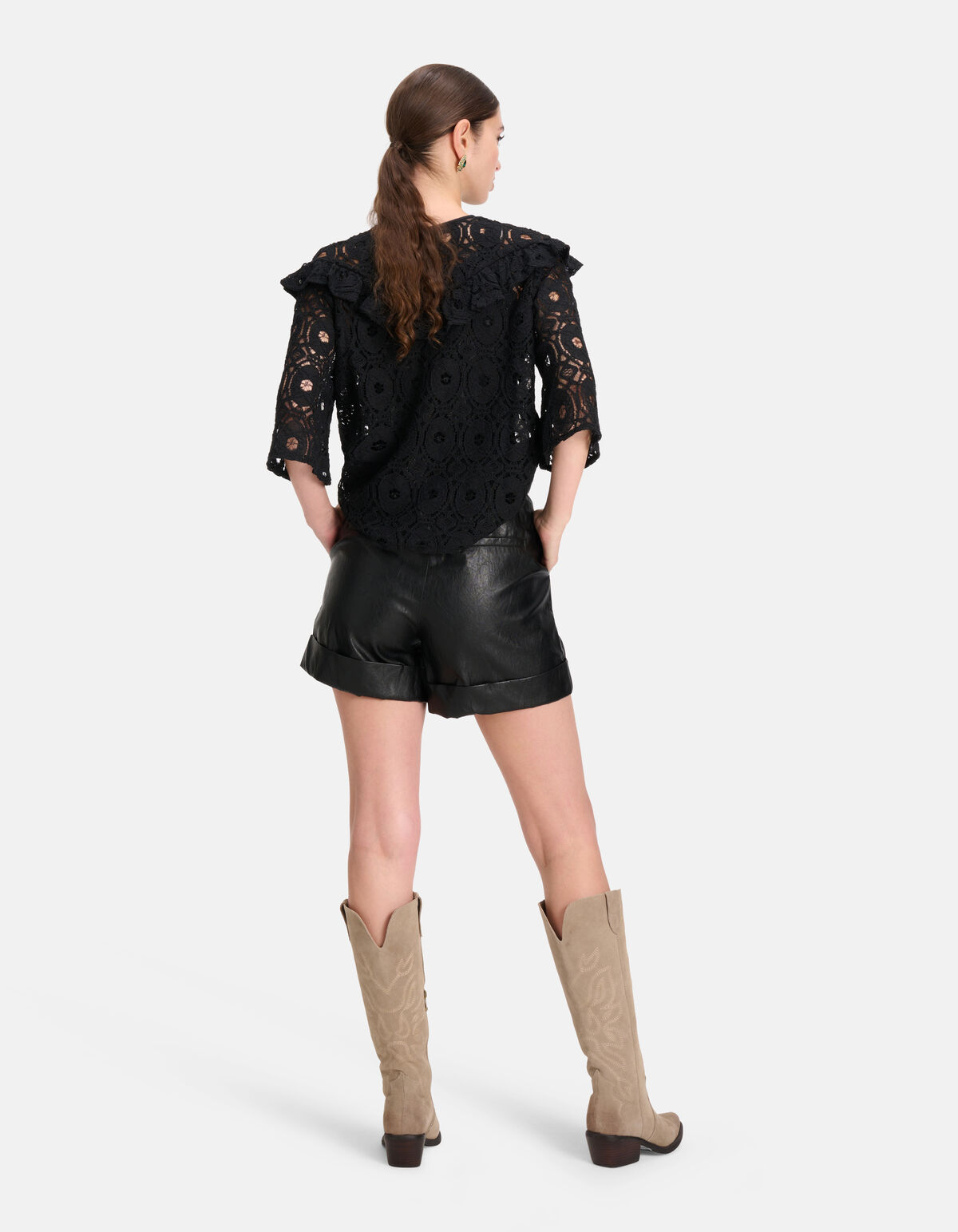 Spitzen-Top Schwarz SHOEBY WOMEN