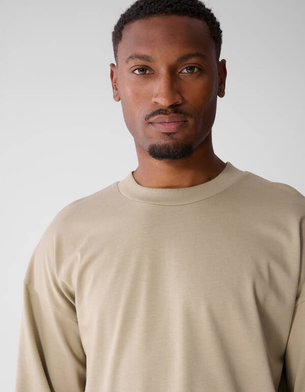Basis Relaxed Fit Longsleeve Beige SHOEBY MEN