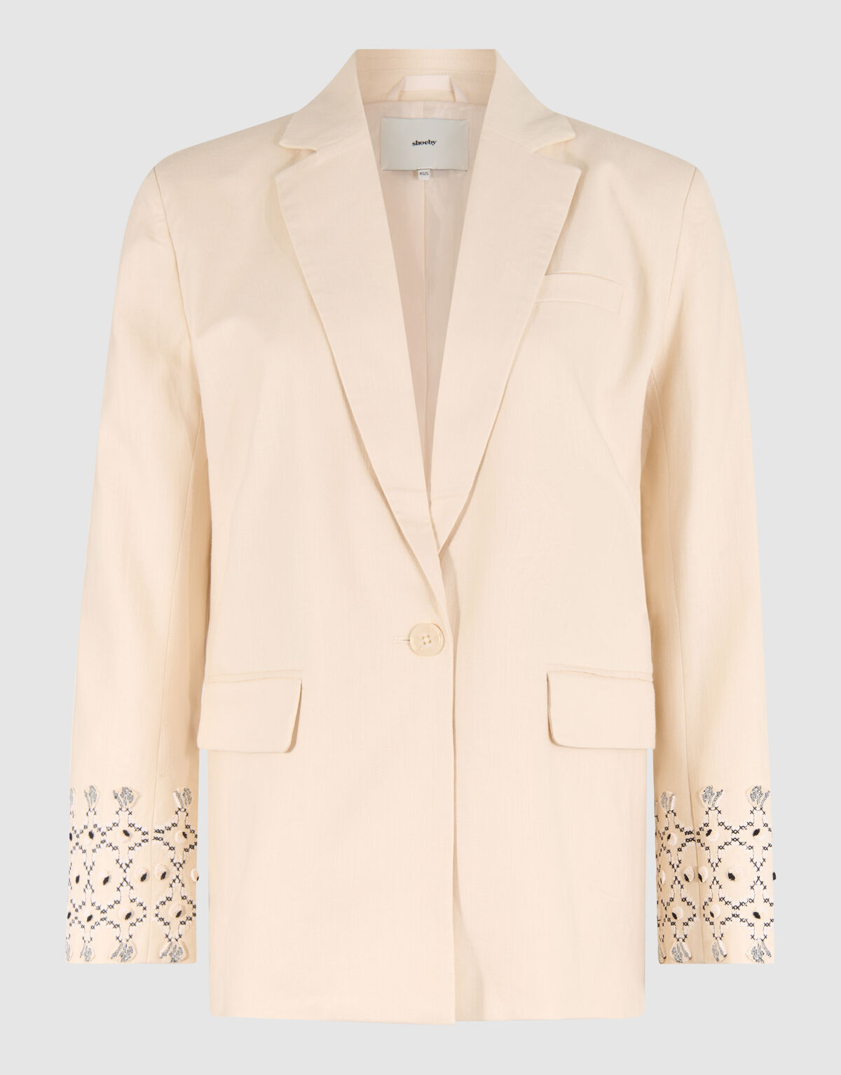 Embroidery Blazer Off White SHOEBY WOMEN