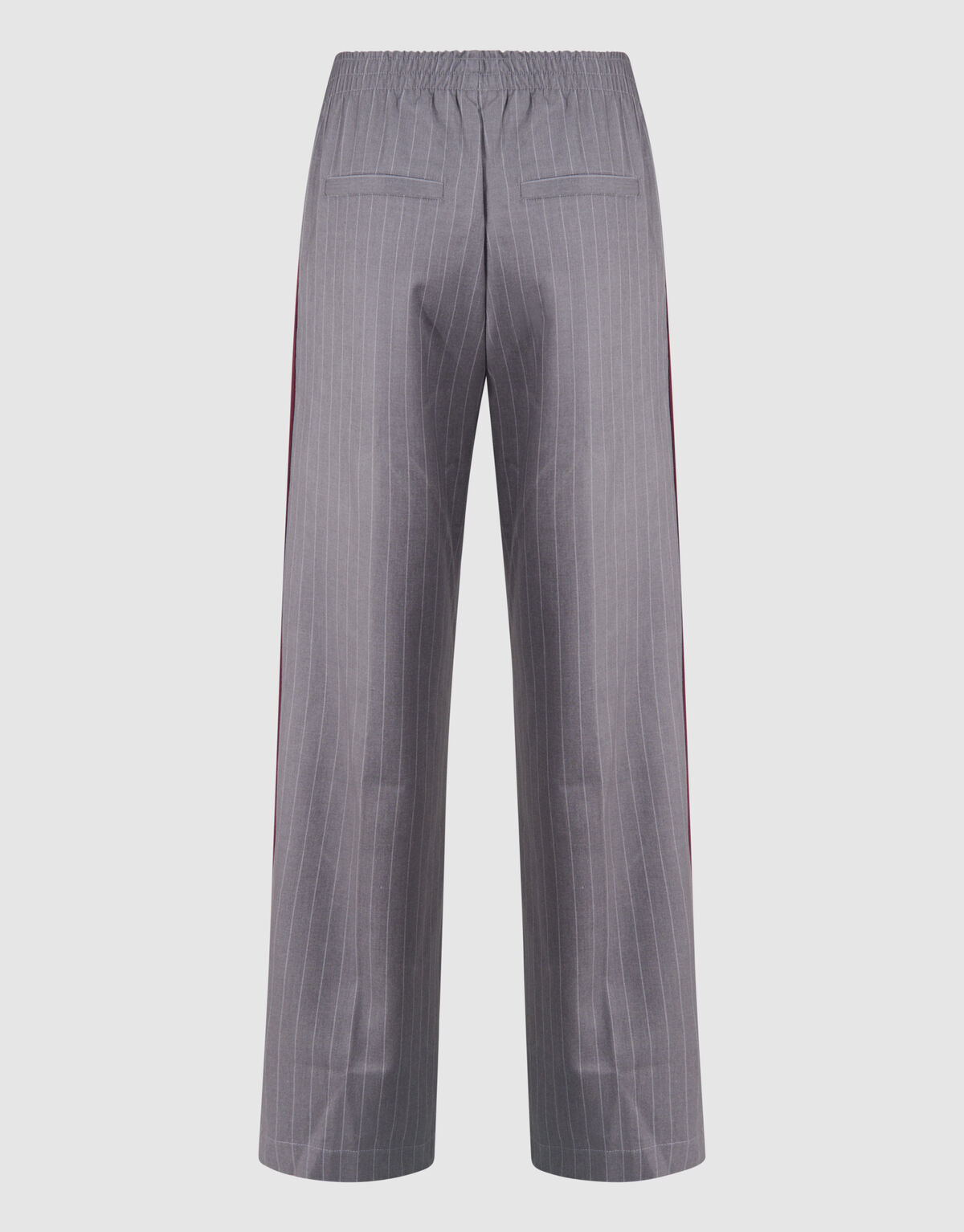 Nadelstreifen-Hose mit weitem Bein in Hellgrau SHOEBY WOMEN