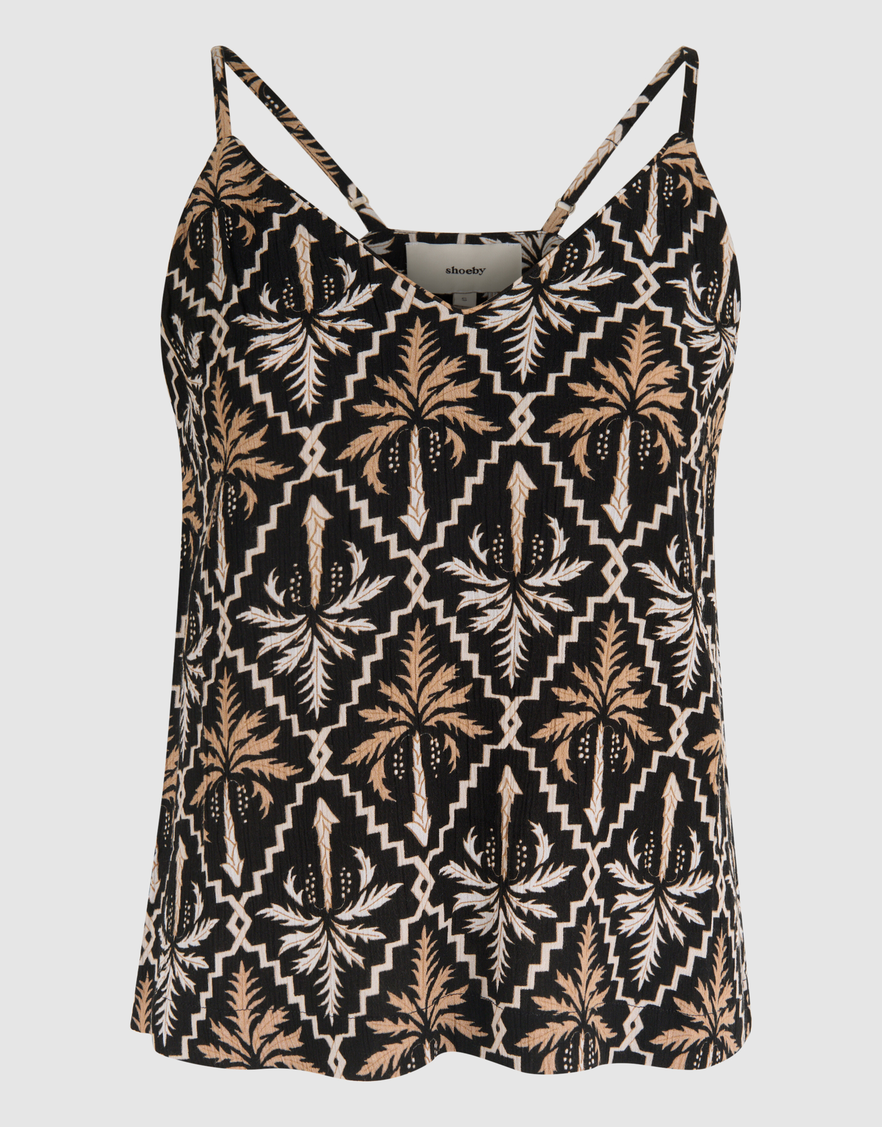 Bedrucktes Top Schwarz/Weiß SHOEBY WOMEN