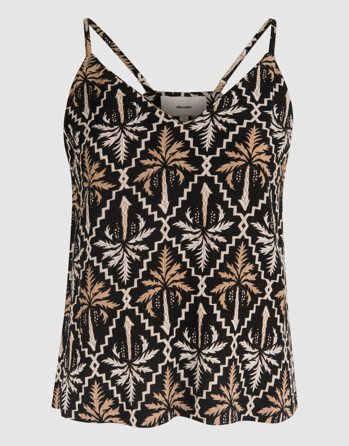 Bedrucktes Top Schwarz/Weiß SHOEBY WOMEN