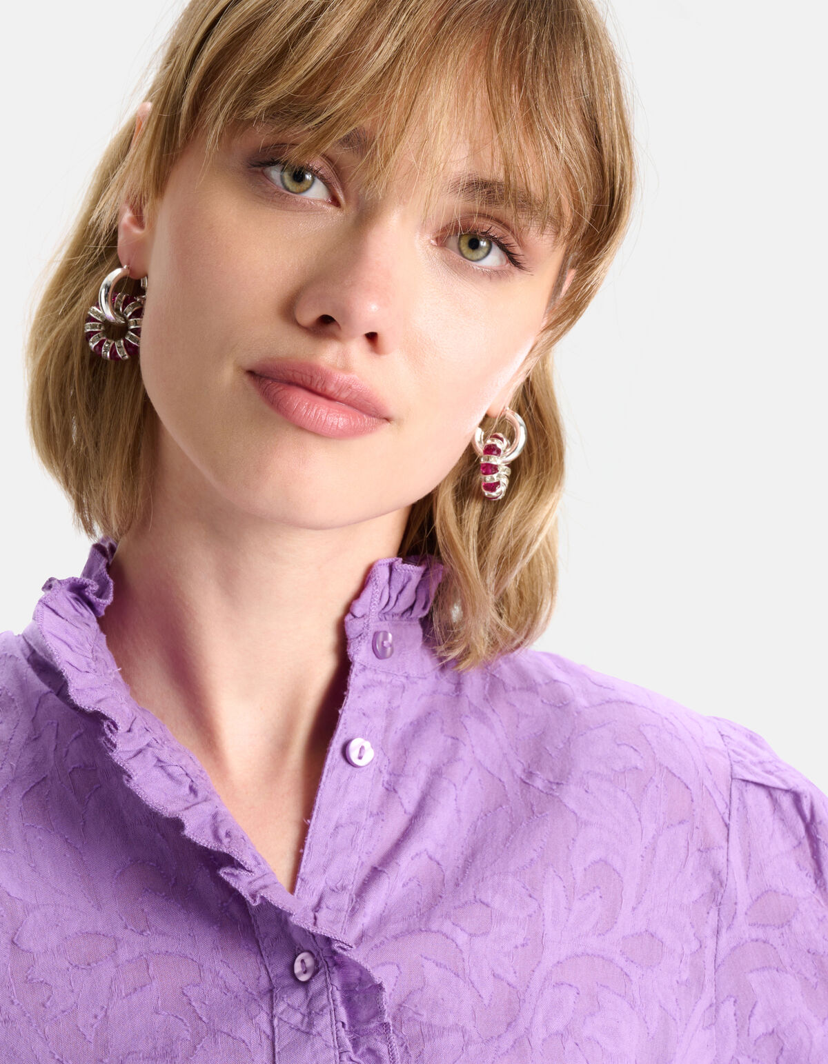 Silberne Ohrringe mit Strasssteinen SHOEBY ACCESSOIRES