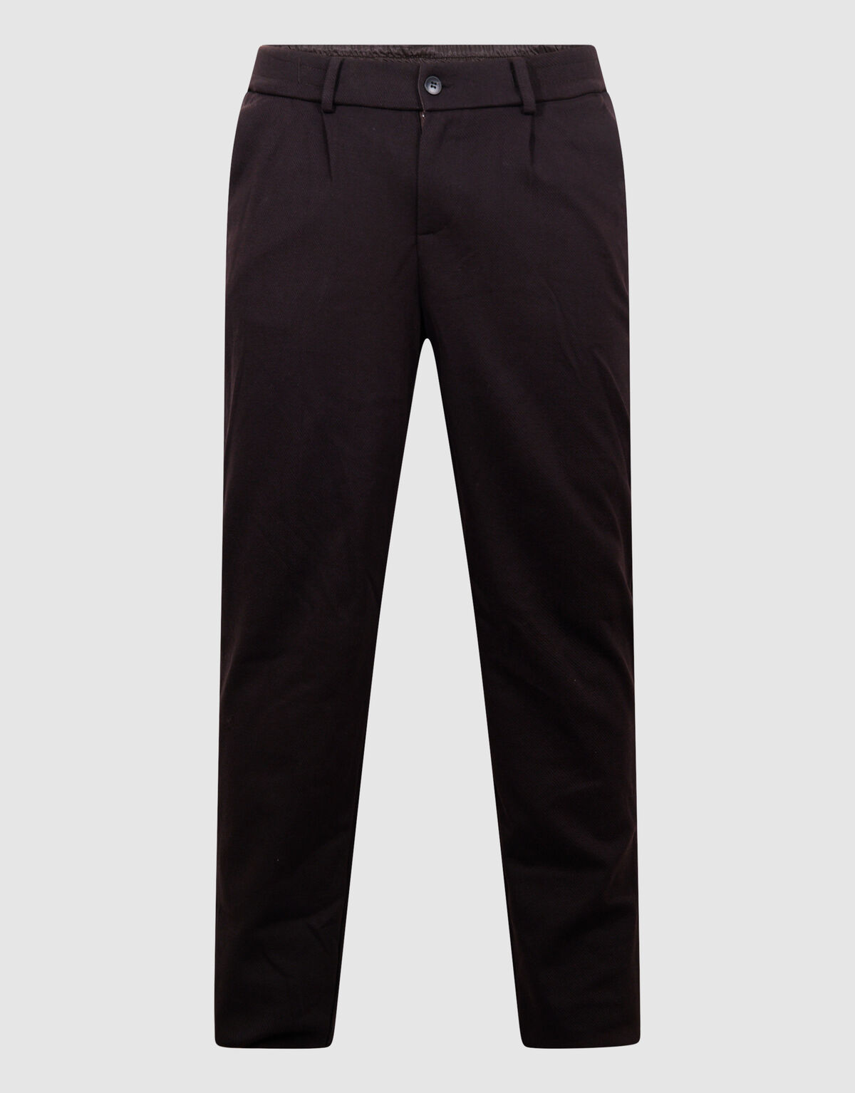 Struktur Regular Fit Hose Dunkelbraun SHOEBY MEN