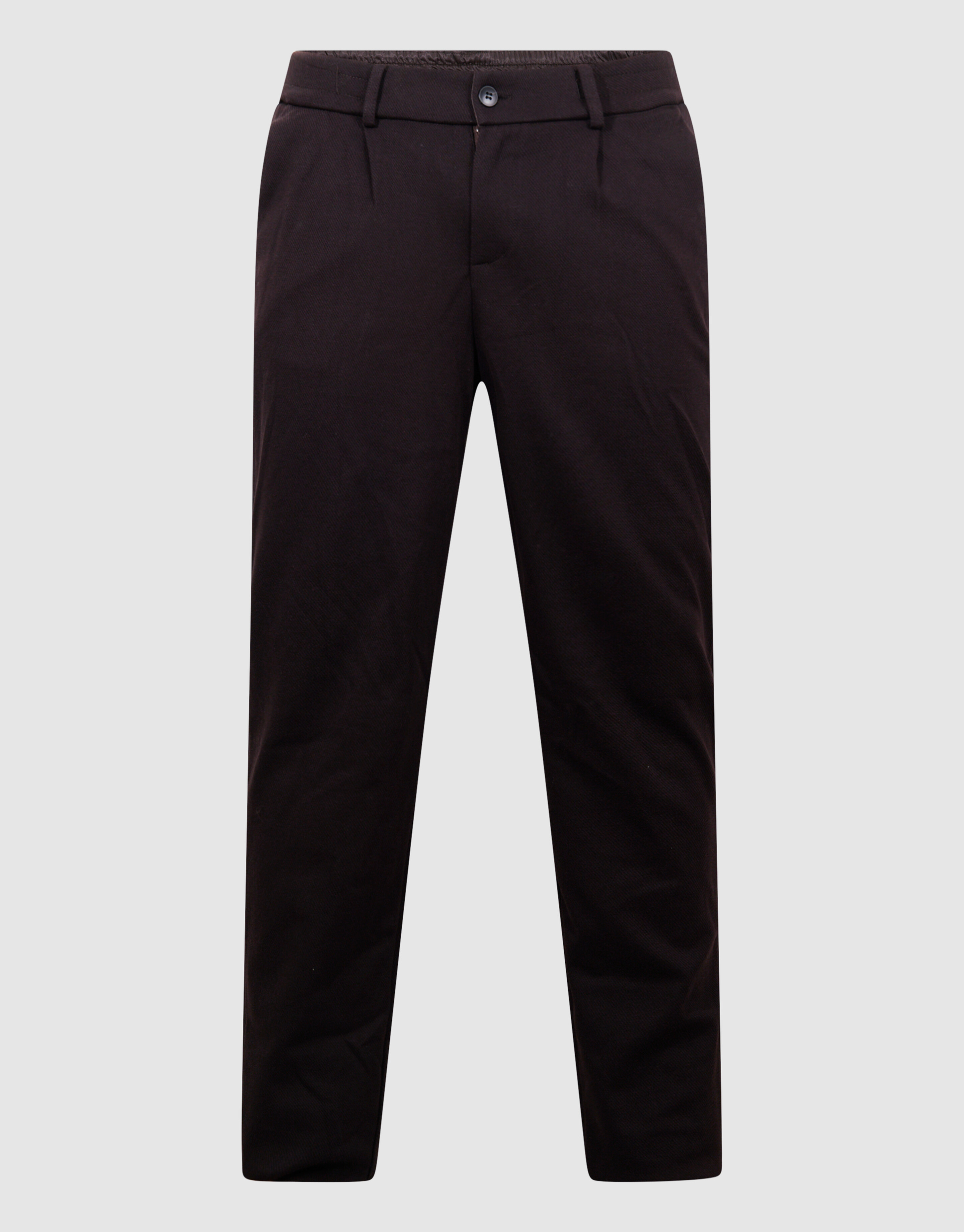 Struktur Regular Fit Hose Dunkelbraun SHOEBY MEN