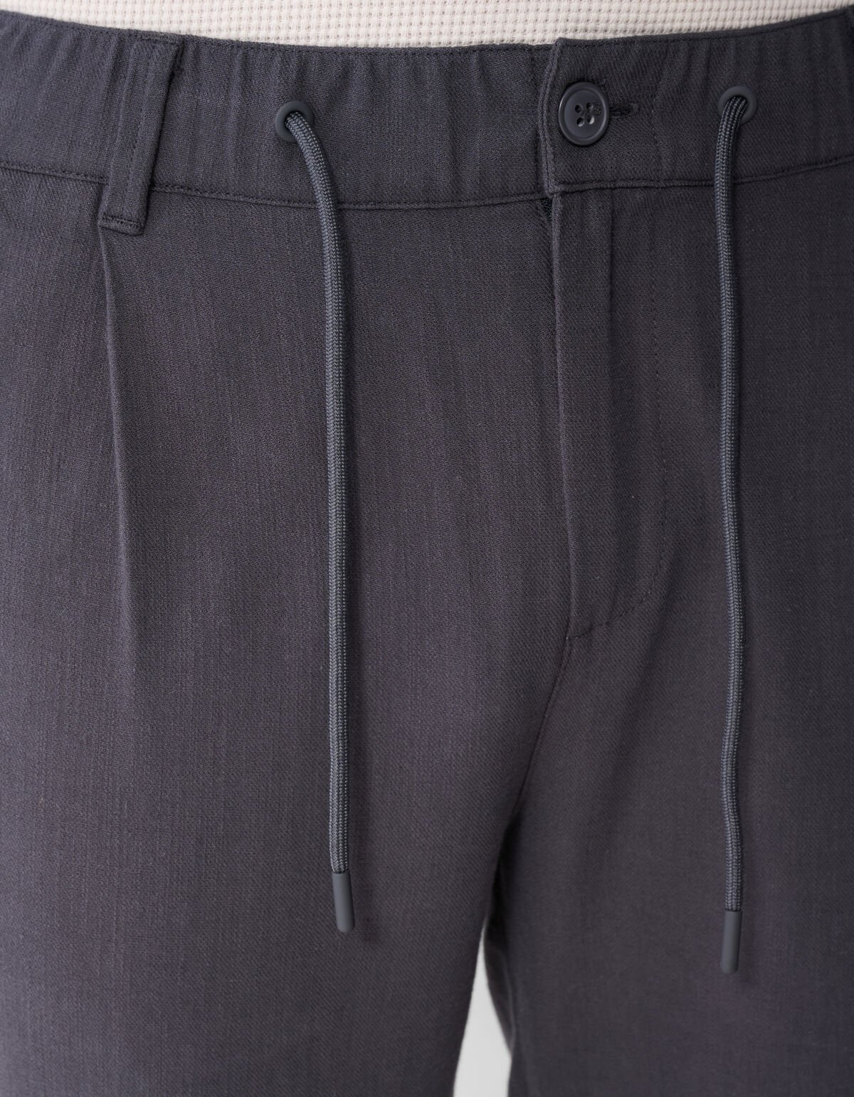 Struktur Regular Fit Hose Dunkelgrau SHOEBY MEN