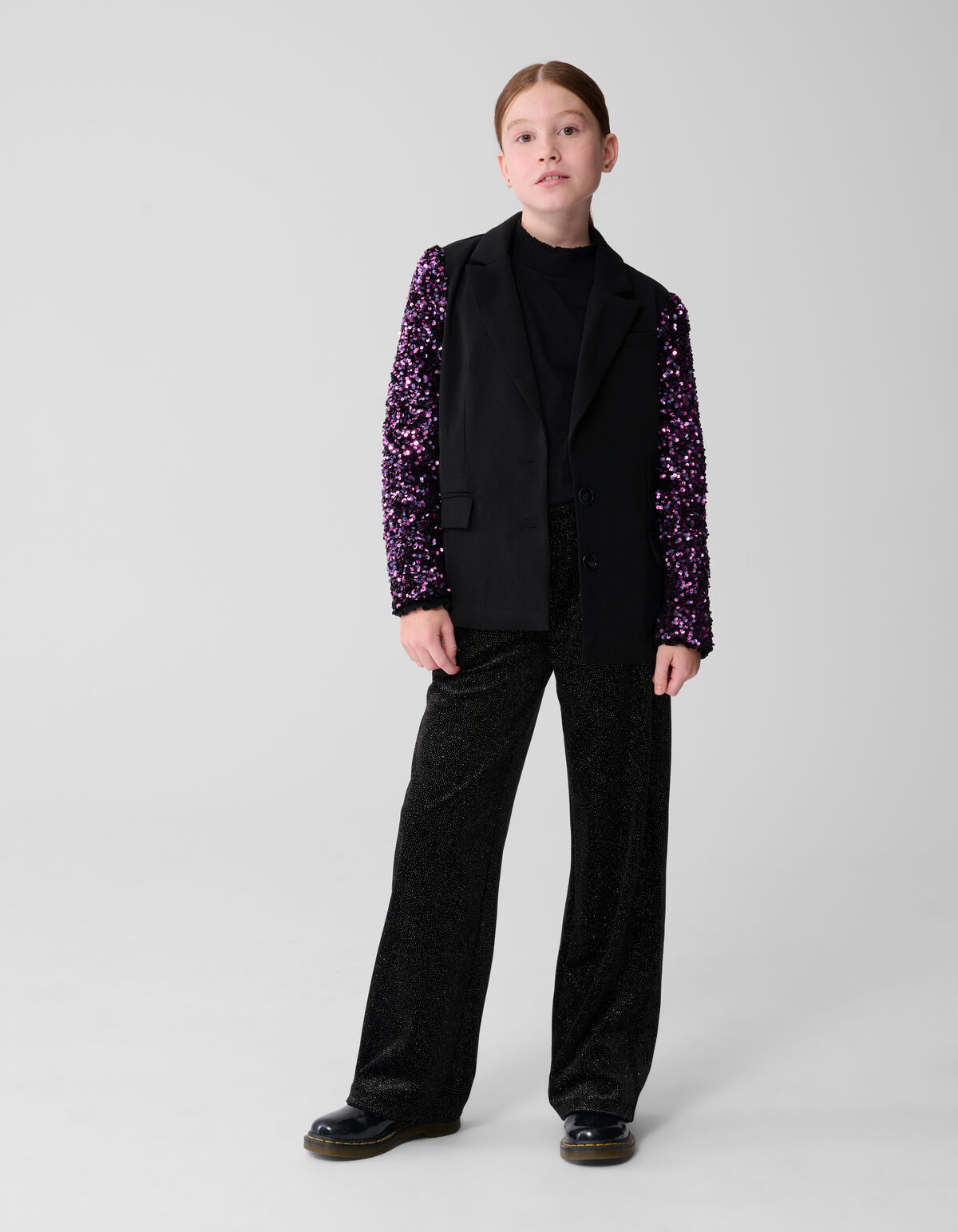 Blazer im Pailletten-Mix Schwarz/Pink SHOEBY GIRLS