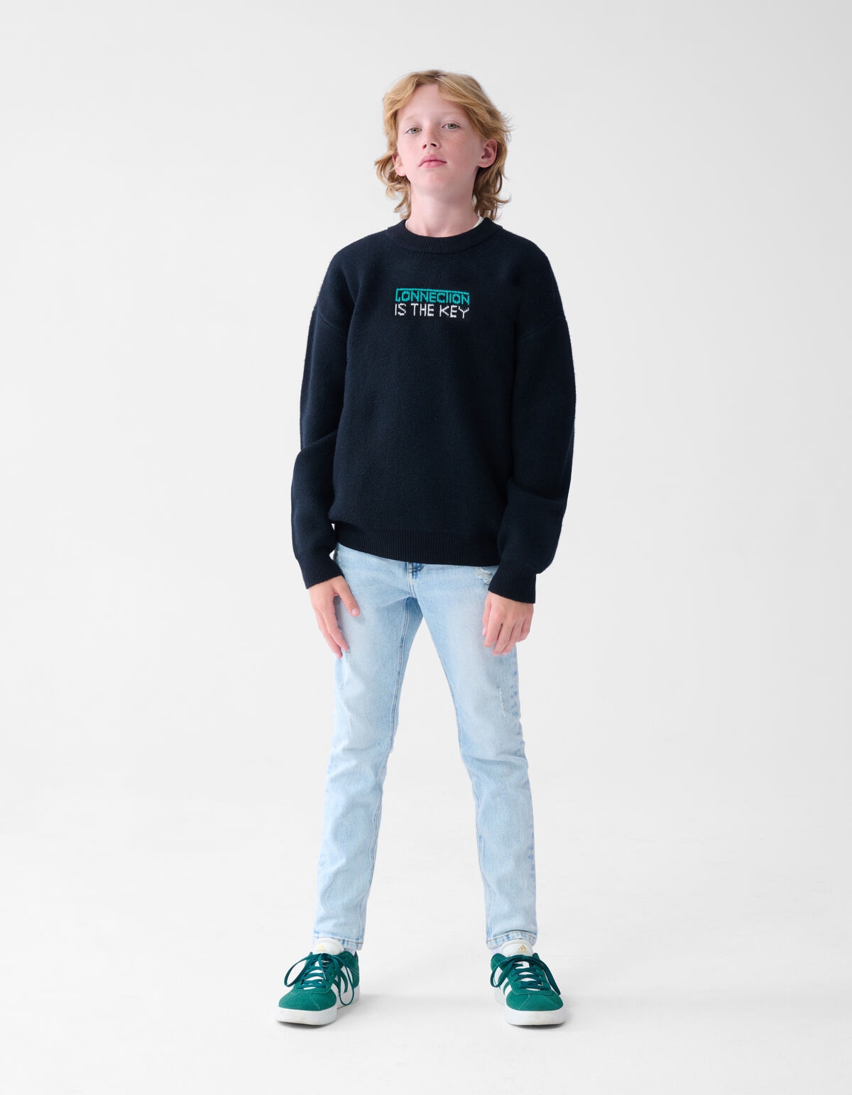 Textdruck Pullover Schwarz SHOEBY BOYS