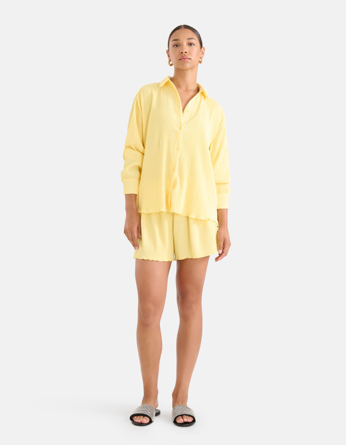 Crinkle Blouse Geel SHOEBY WOMEN