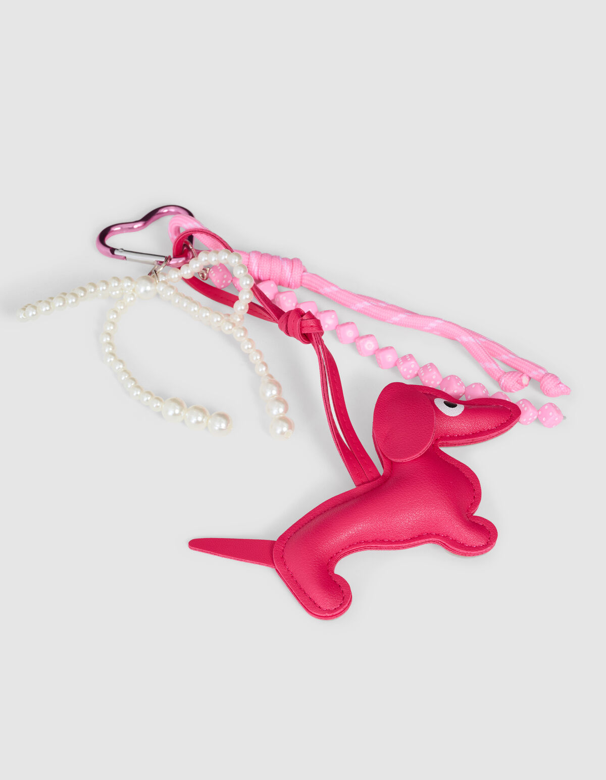 Lustiger Hunde-Schlüsselanhänger Dunkelrosa SHOEBY ACCESSOIRES