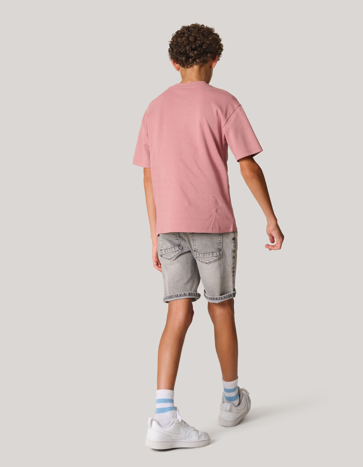 Heavy Basis T-shirt Donkerroze SHOEBY BOYS