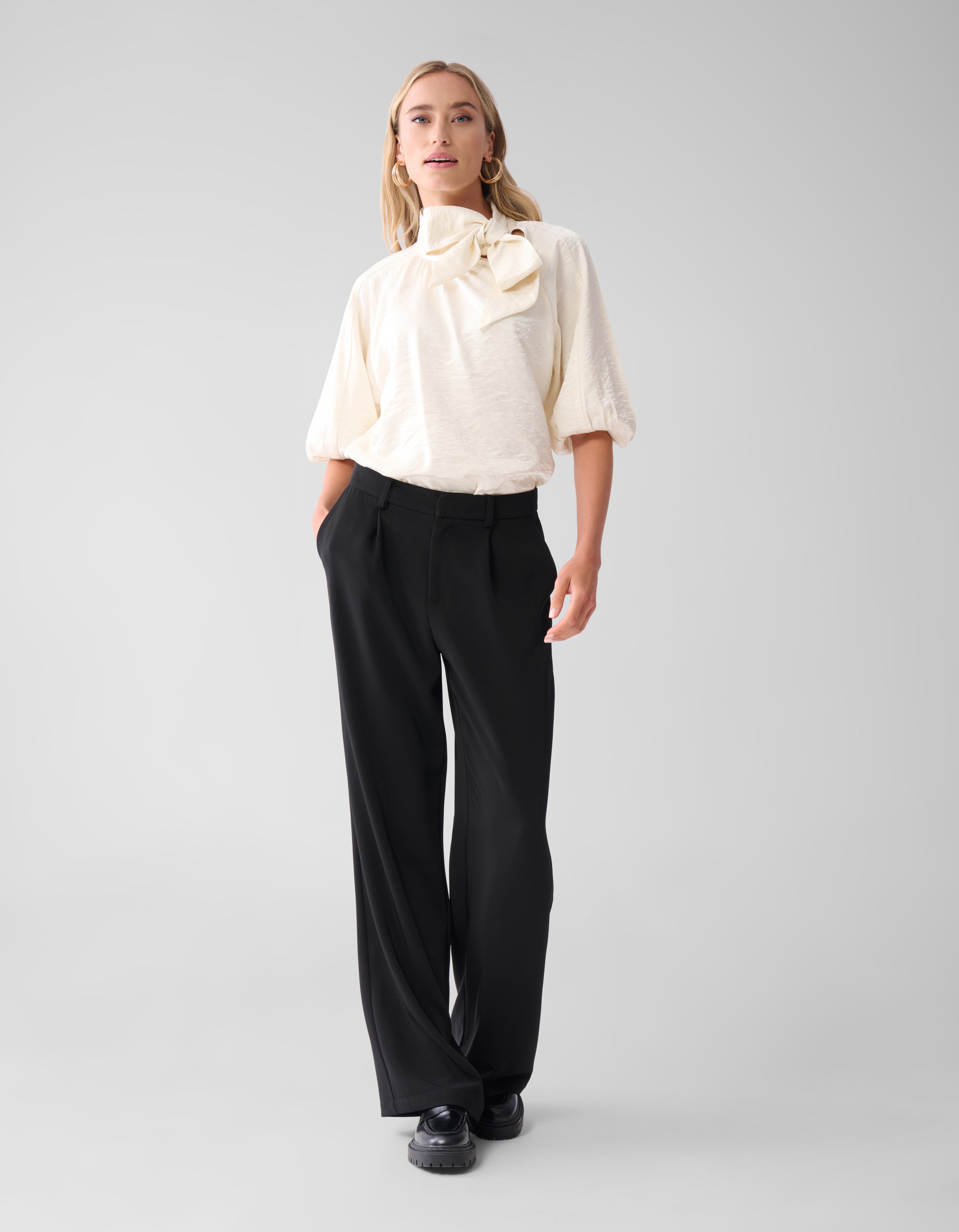 Glänzende Bluse Off White SHOEBY WOMEN