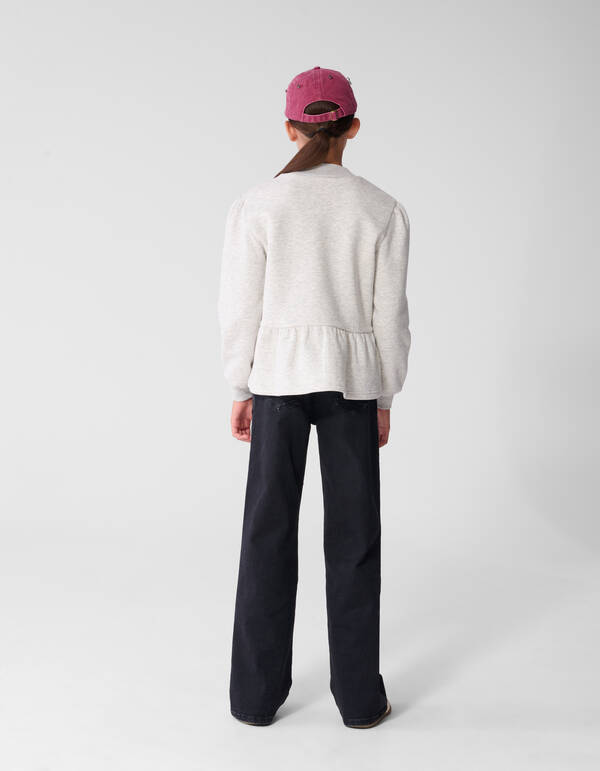 Peplum-Pullover in Hellgrau SHOEBY GIRLS