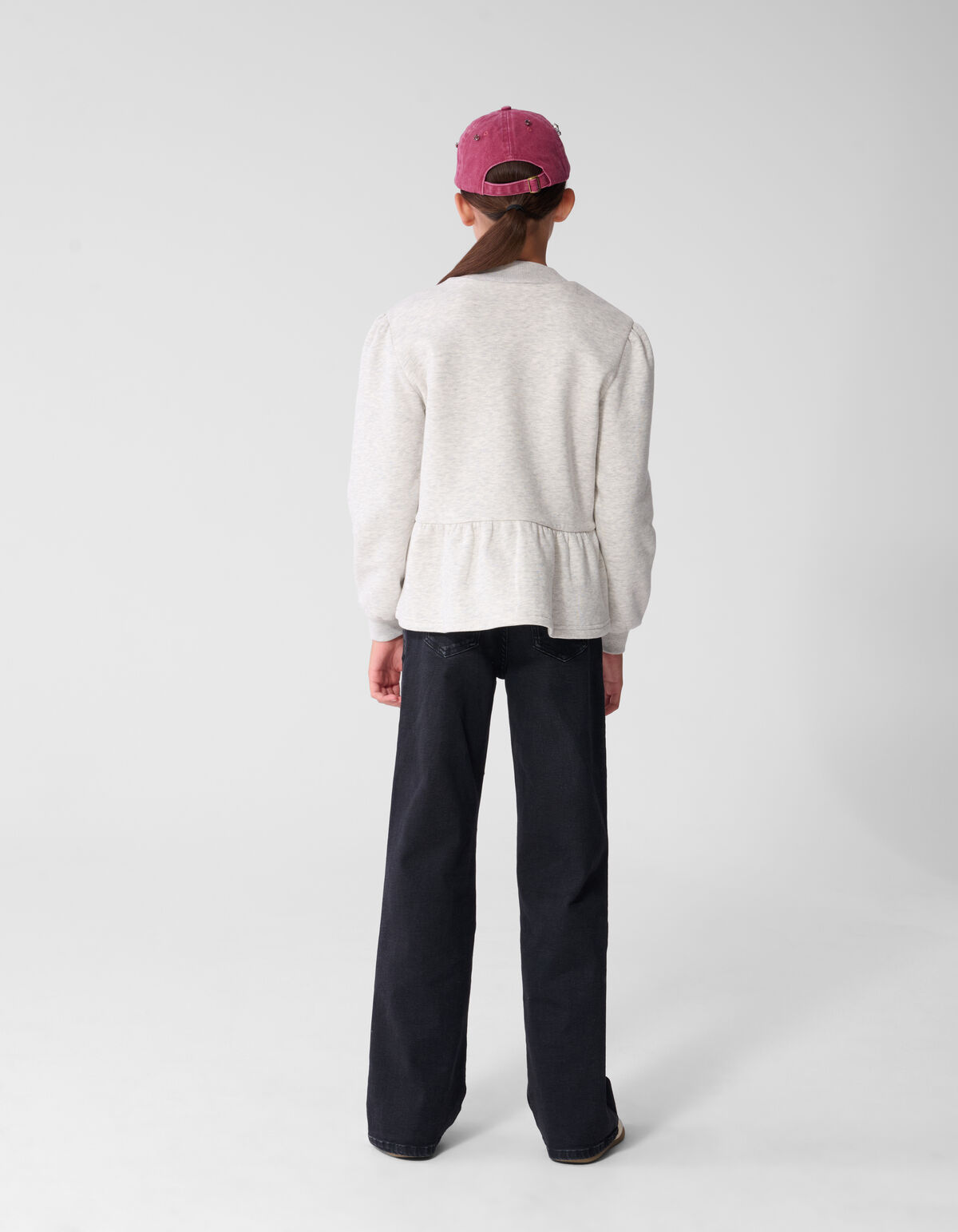 Peplum-Pullover in Hellgrau SHOEBY GIRLS