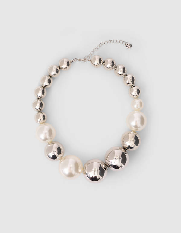 Statement Kugelkette Silber SHOEBY ACCESSOIRES