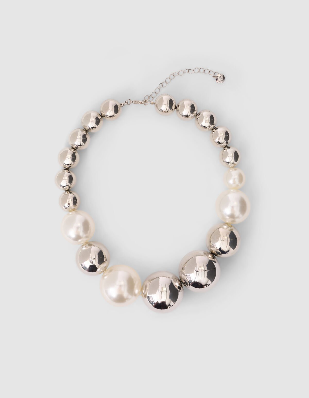 Statement Kugelkette Silber SHOEBY ACCESSOIRES