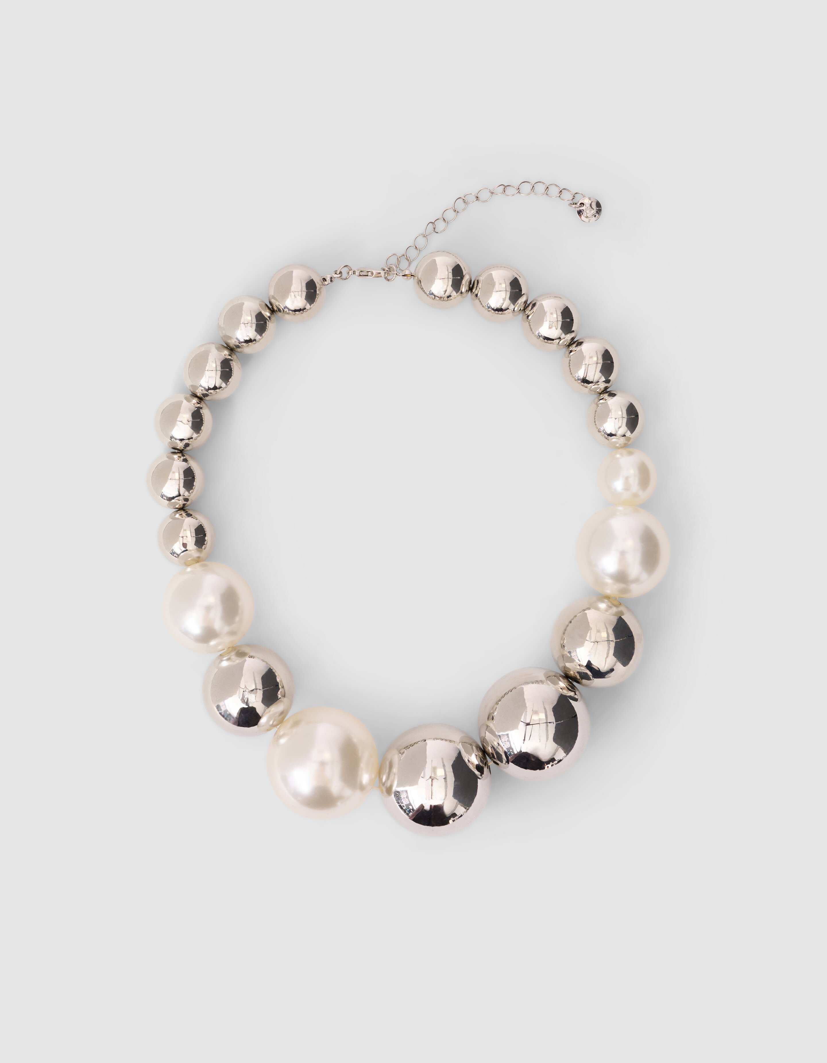 Statement Kugelkette Silber SHOEBY ACCESSOIRES