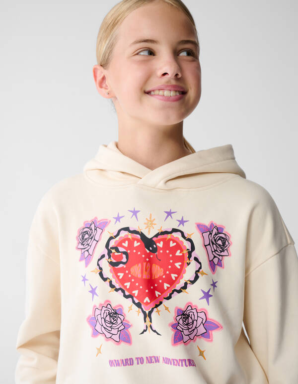 Vida Artwork Hoodie Off White SHOEBY GIRLS