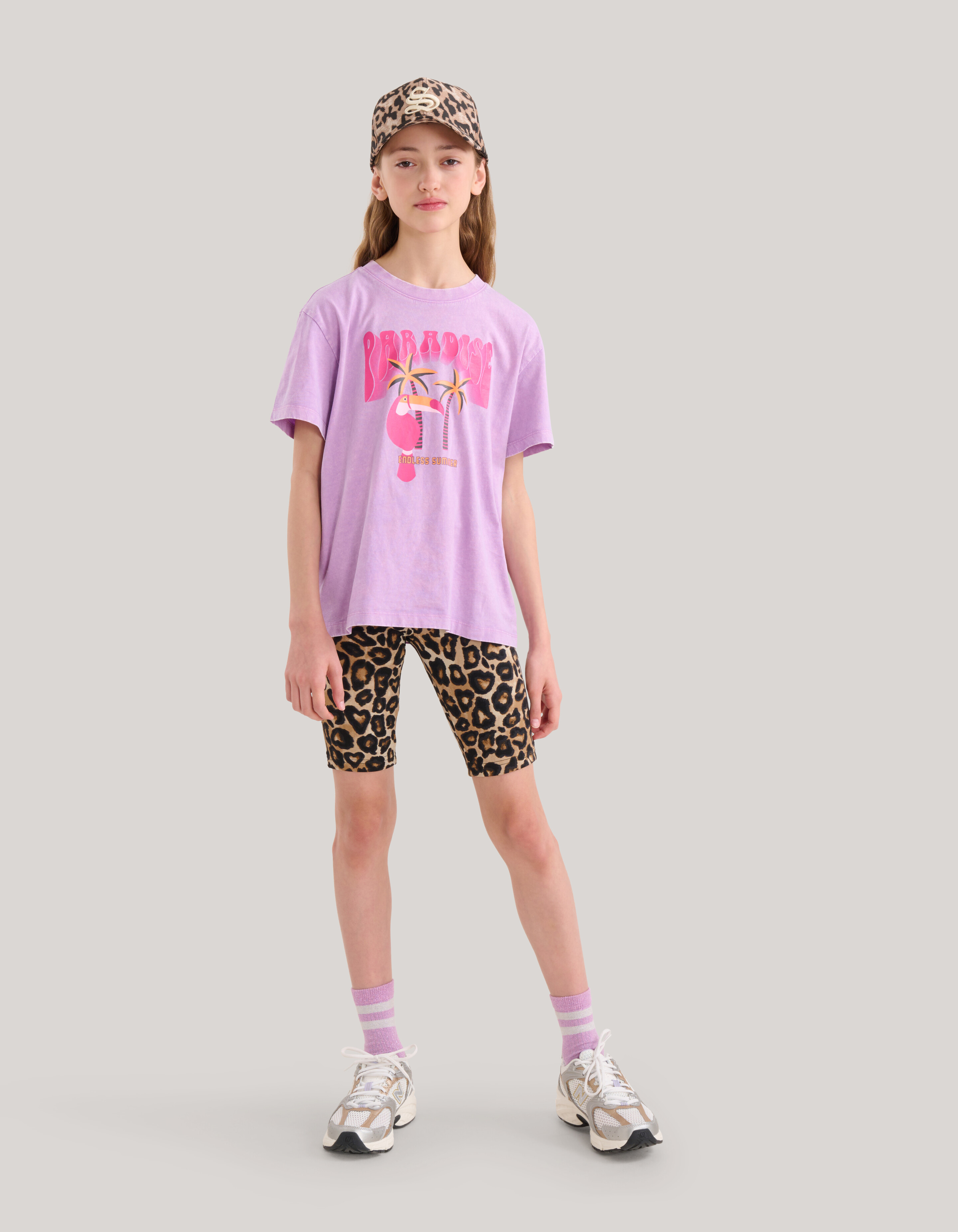 Leopardenmuster Biker Short Braun SHOEBY GIRLS