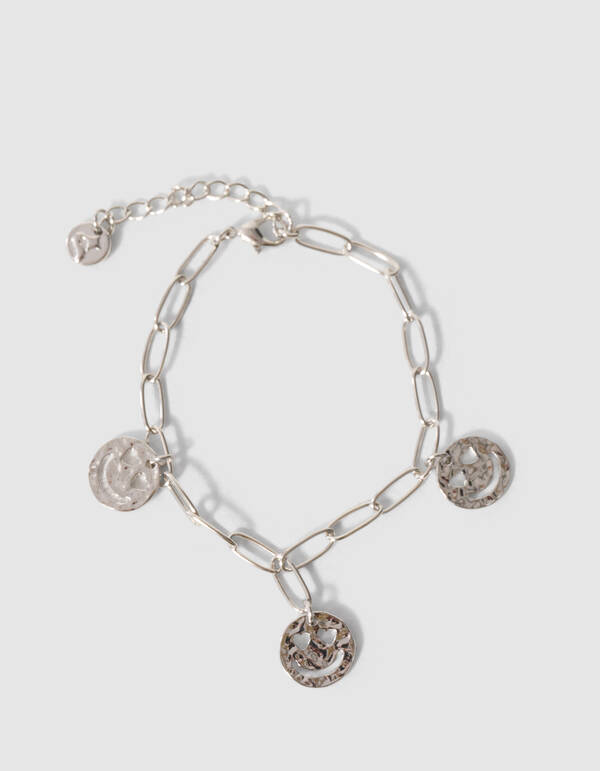 Smiley Armband Silber SHOEBY ACCESSOIRES