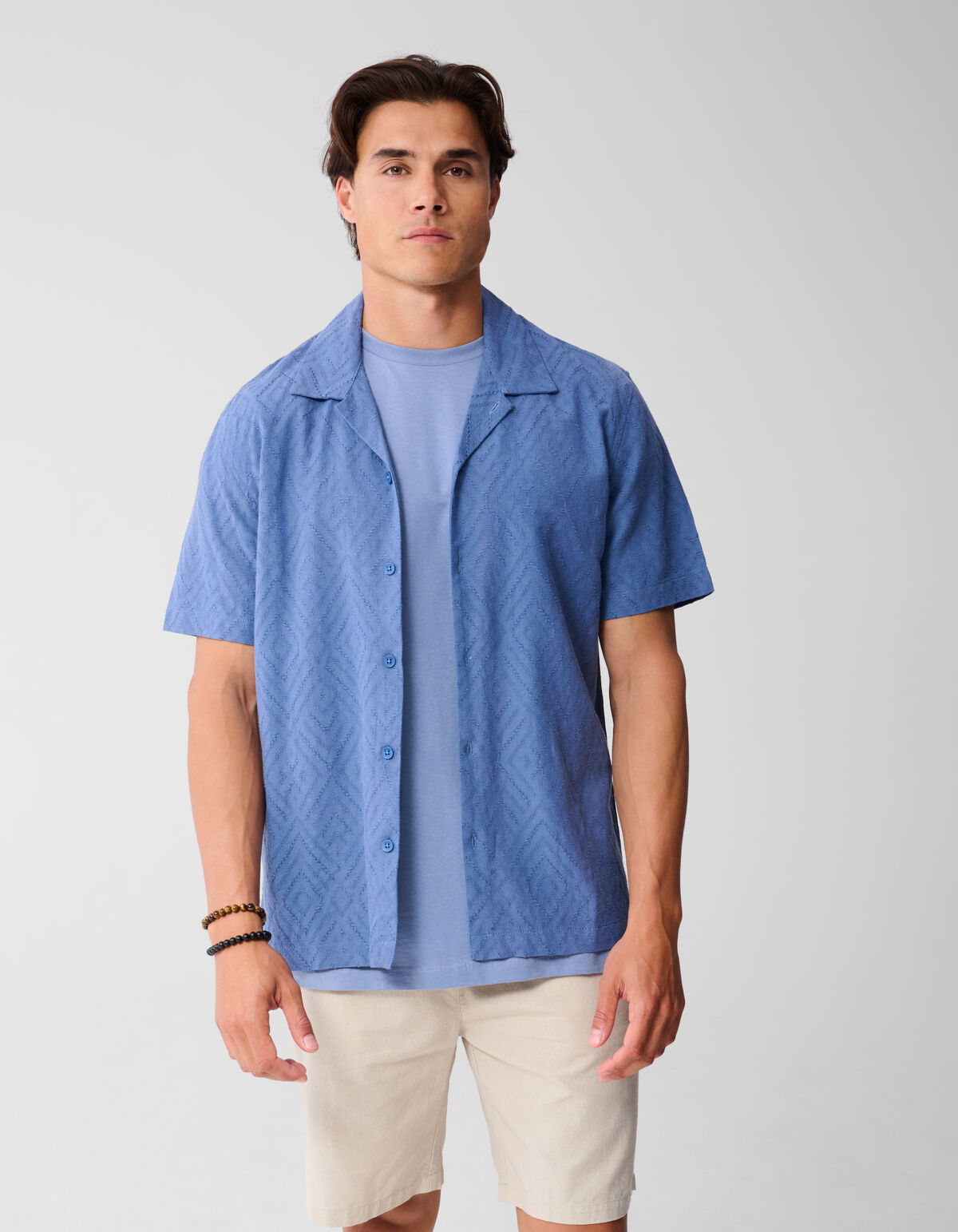 Jacquard-Hemd Hellblau SHOEBY MEN
