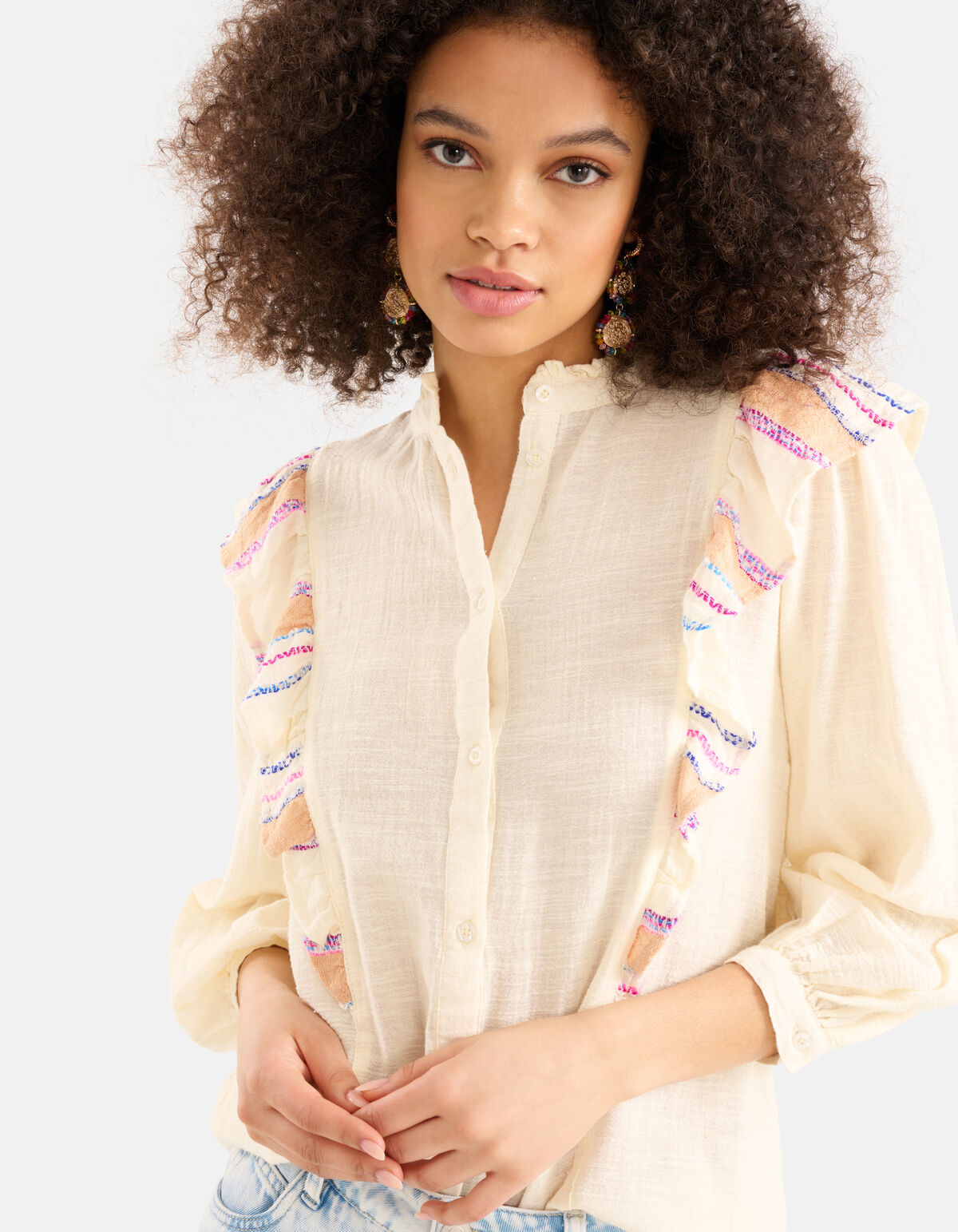 Top mit Rüschen Off-White SHOEBY WOMEN