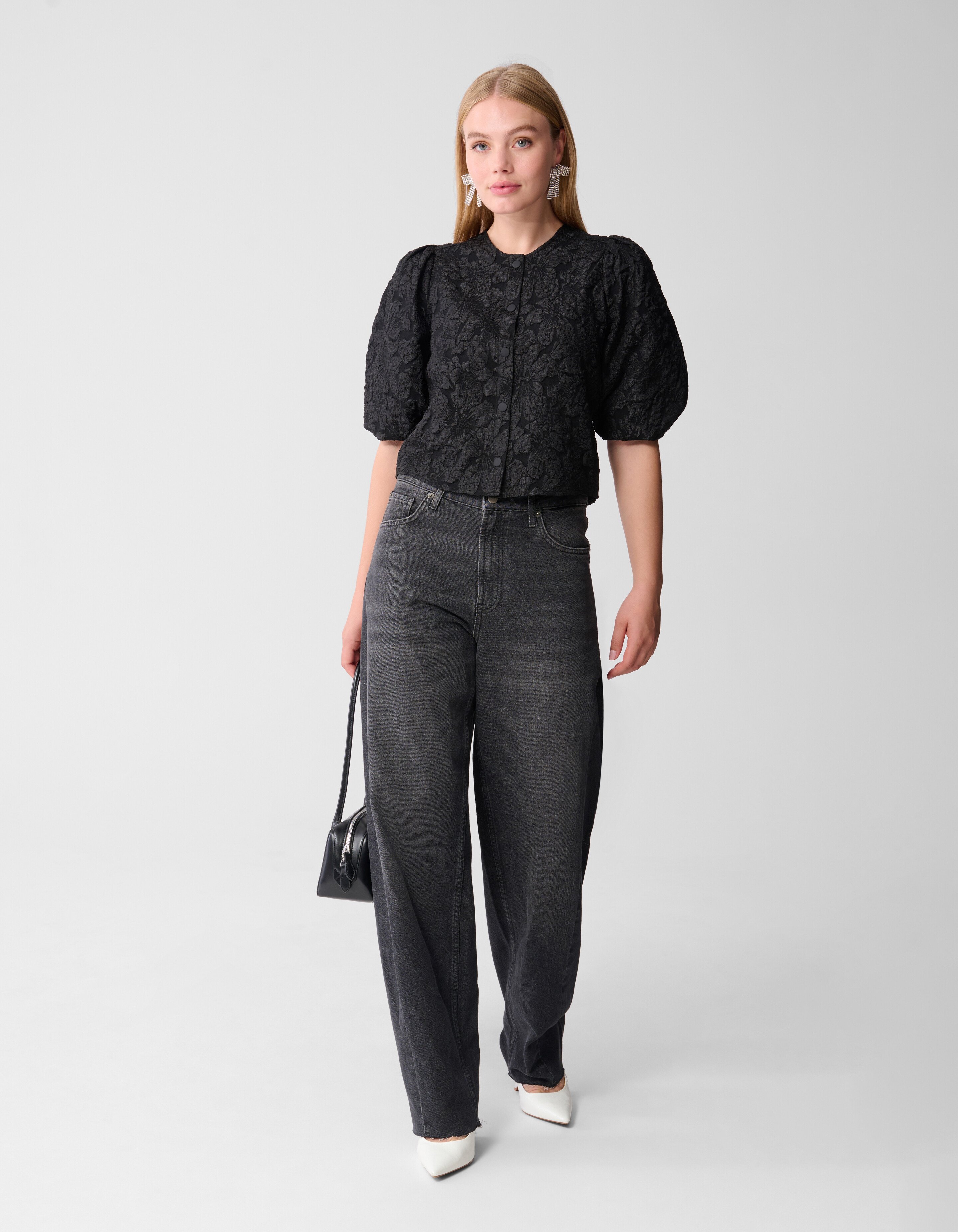 Puff Jacquard Jacke Schwarz SHOEBY WOMEN