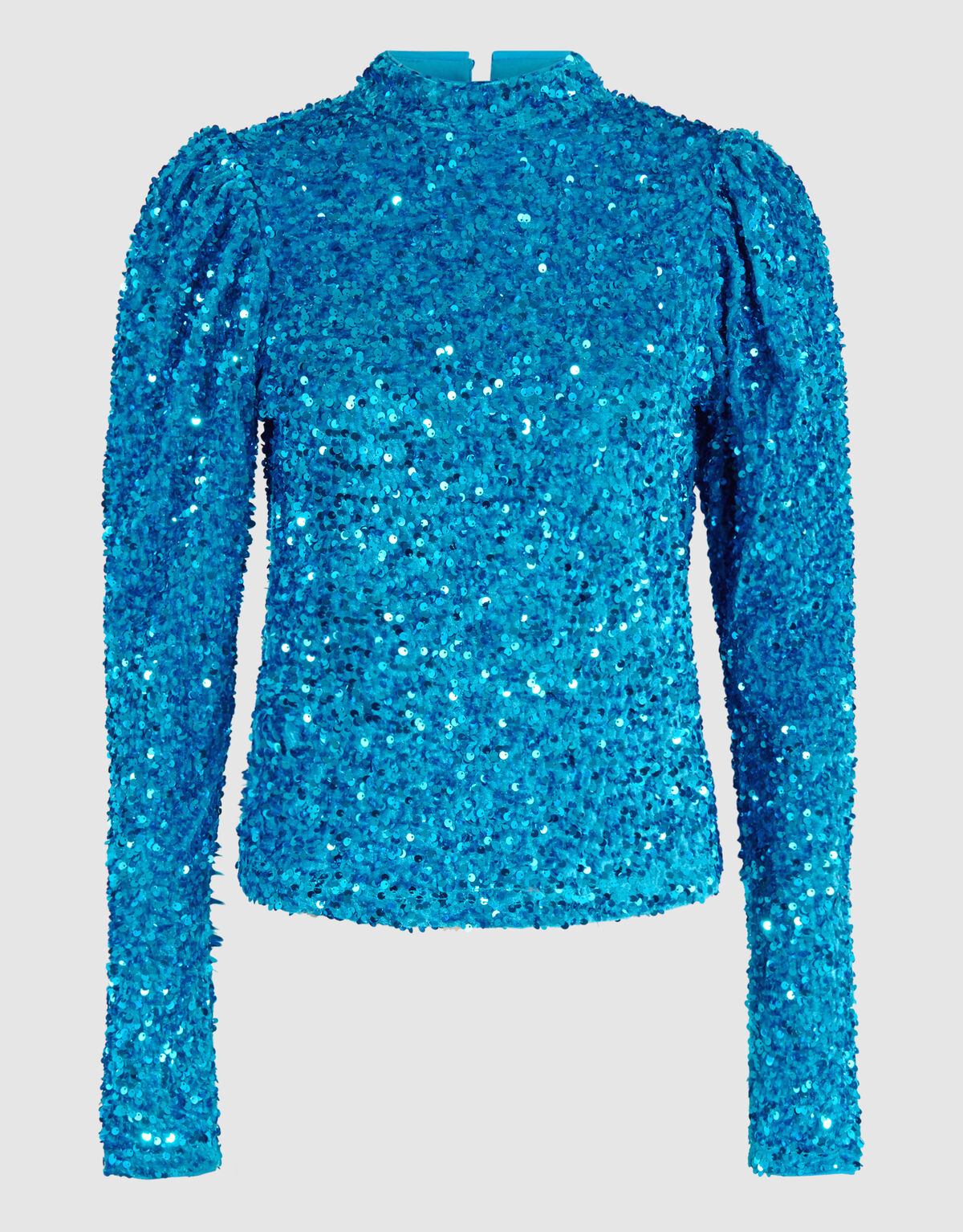 Samt-Pailletten-Top Blau SHOEBY WOMEN